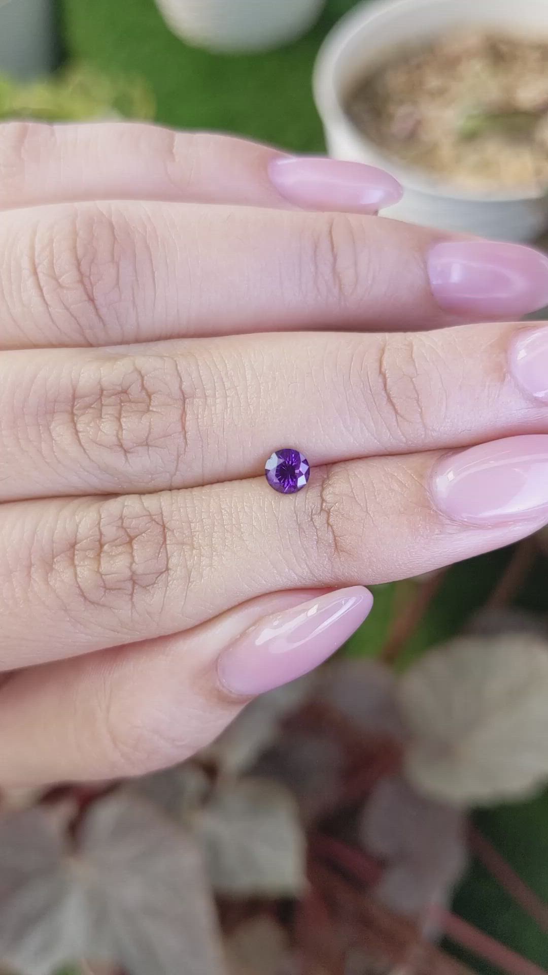0.52 Ct. Purple Sapphire from Ceylon (Sri Lanka) Size Video