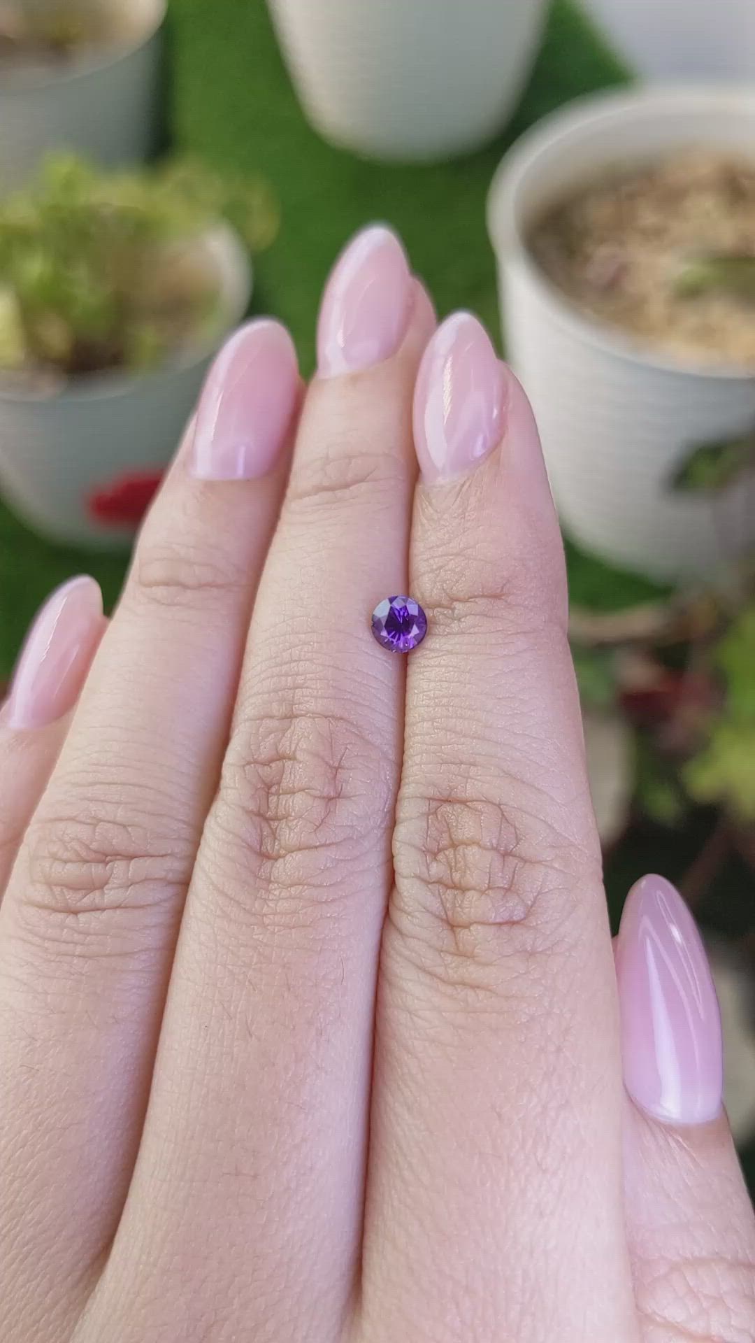 0.52 Ct. Purple Sapphire from Ceylon (Sri Lanka) Size Video