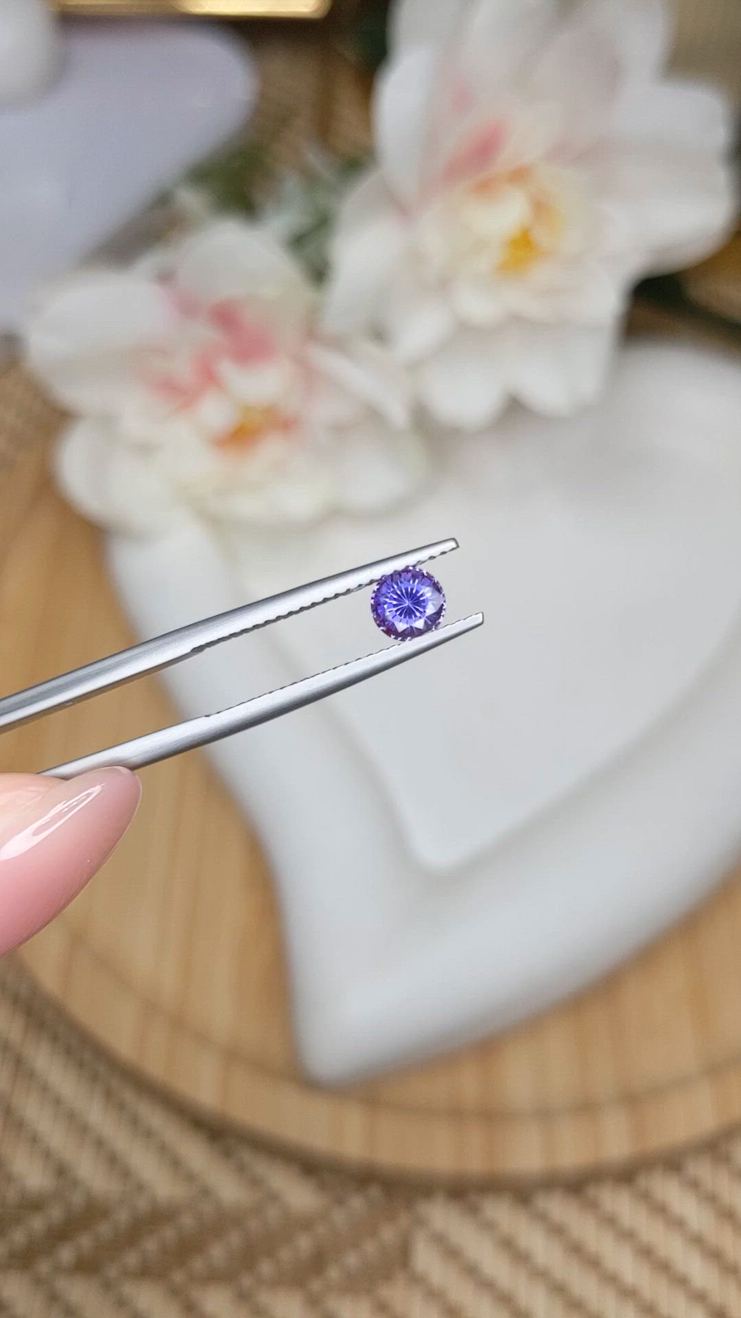 0.73 Ct. Bluish Purple Sapphire from Ceylon (Sri Lanka) Size Video