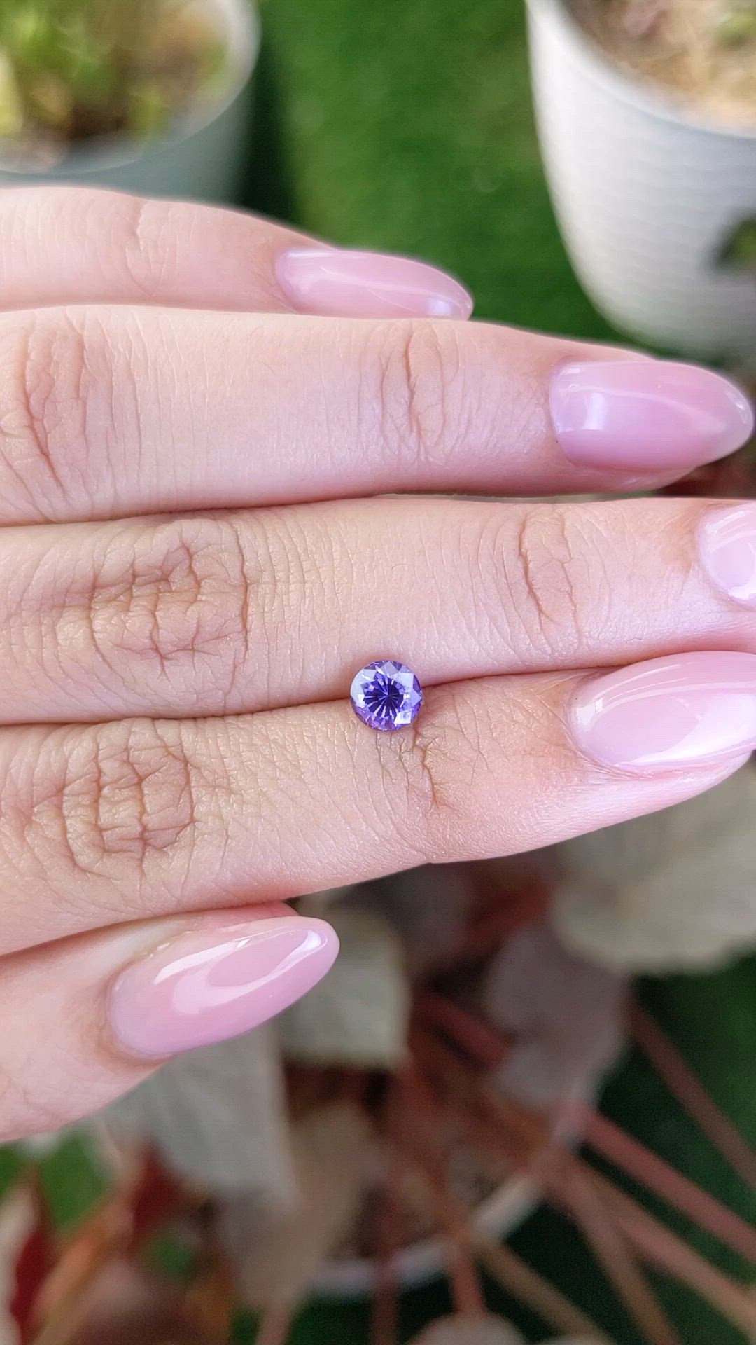 0.73 Ct. Bluish Purple Sapphire from Ceylon (Sri Lanka) Size Video