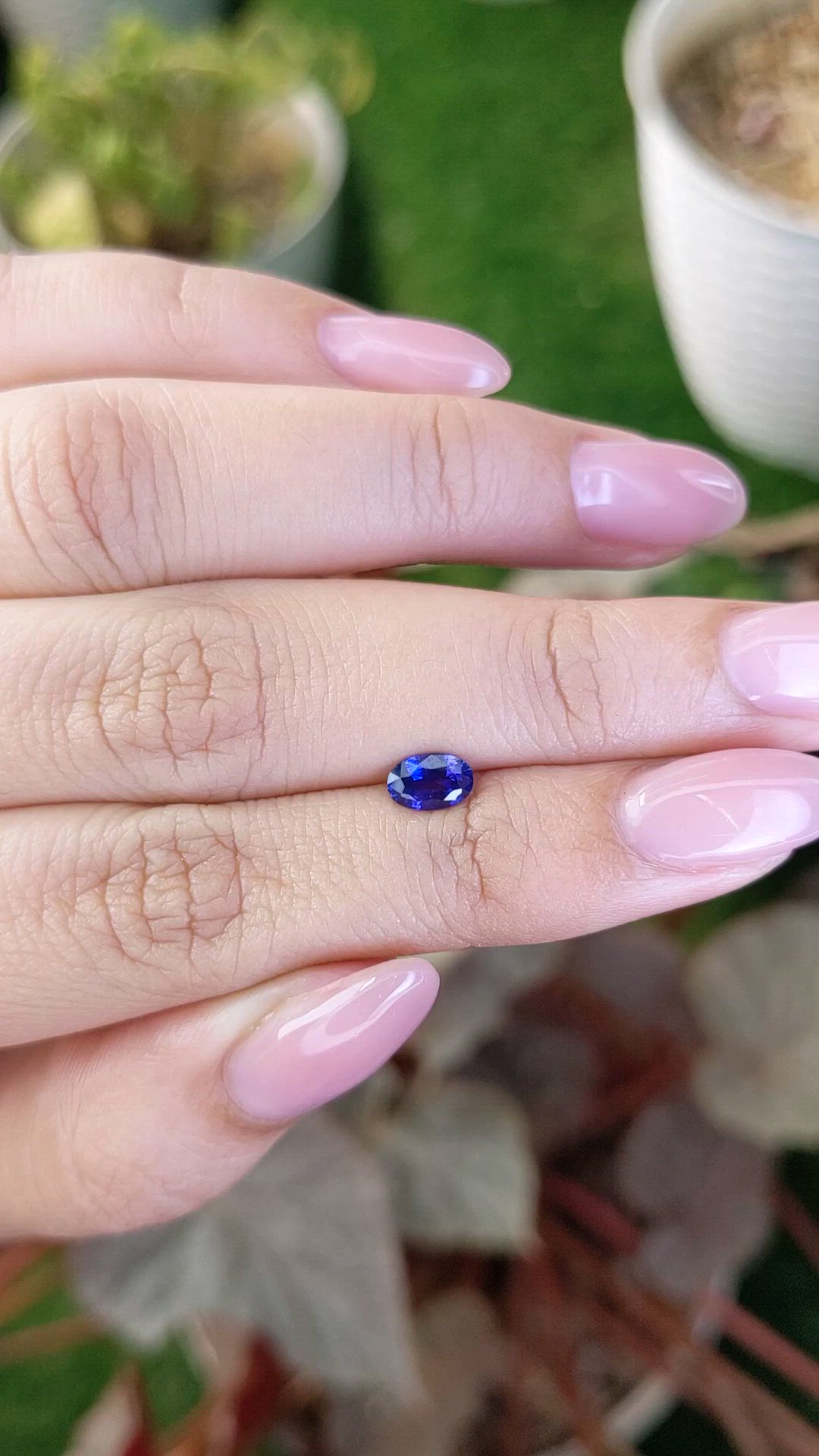 0.59 Ct. Blue Sapphire from Ceylon (Sri Lanka) Size Video