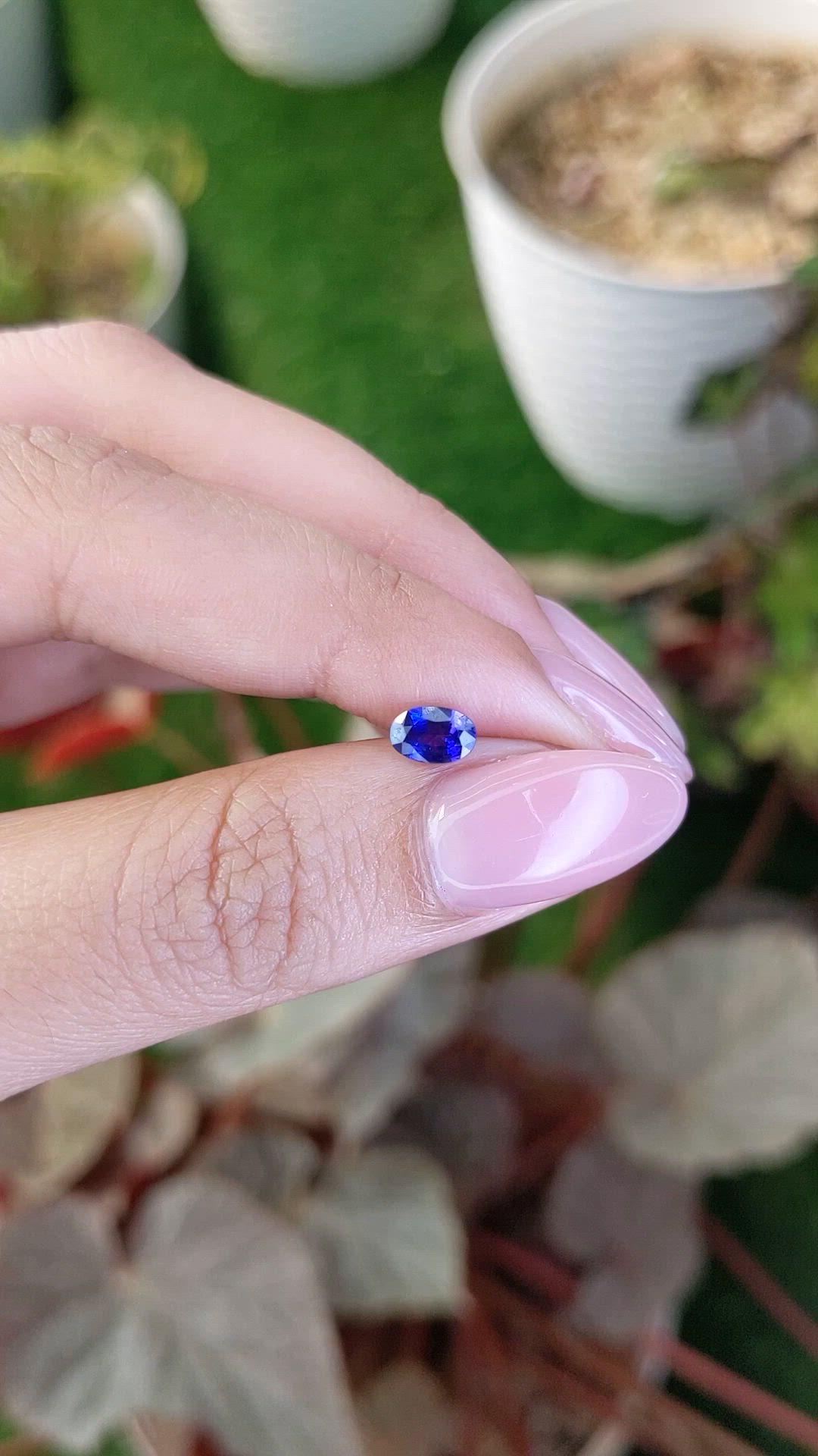 0.59 Ct. Blue Sapphire from Ceylon (Sri Lanka) Size Video