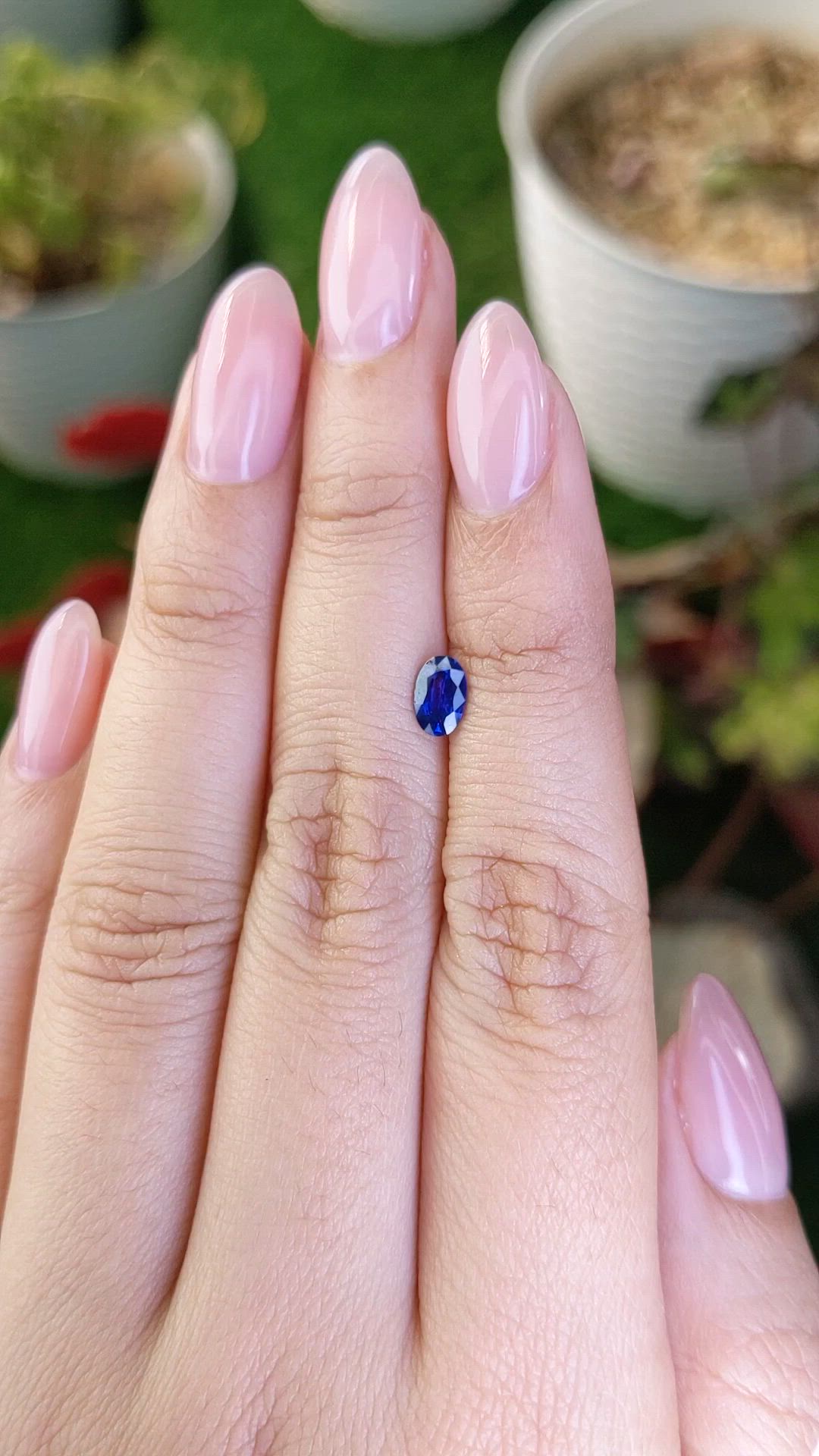 0.59 Ct. Blue Sapphire from Ceylon (Sri Lanka) Size Video
