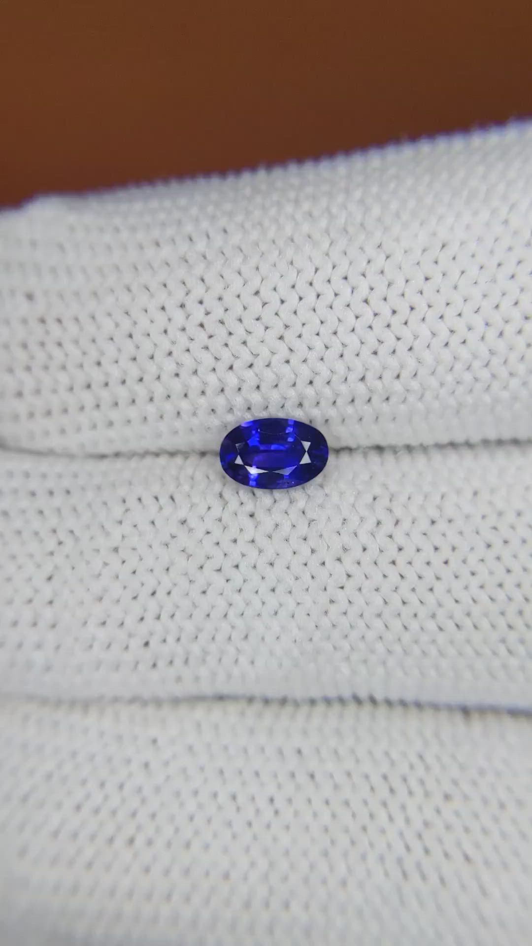 0.59 Ct. Blue Sapphire from Ceylon (Sri Lanka) Size Video