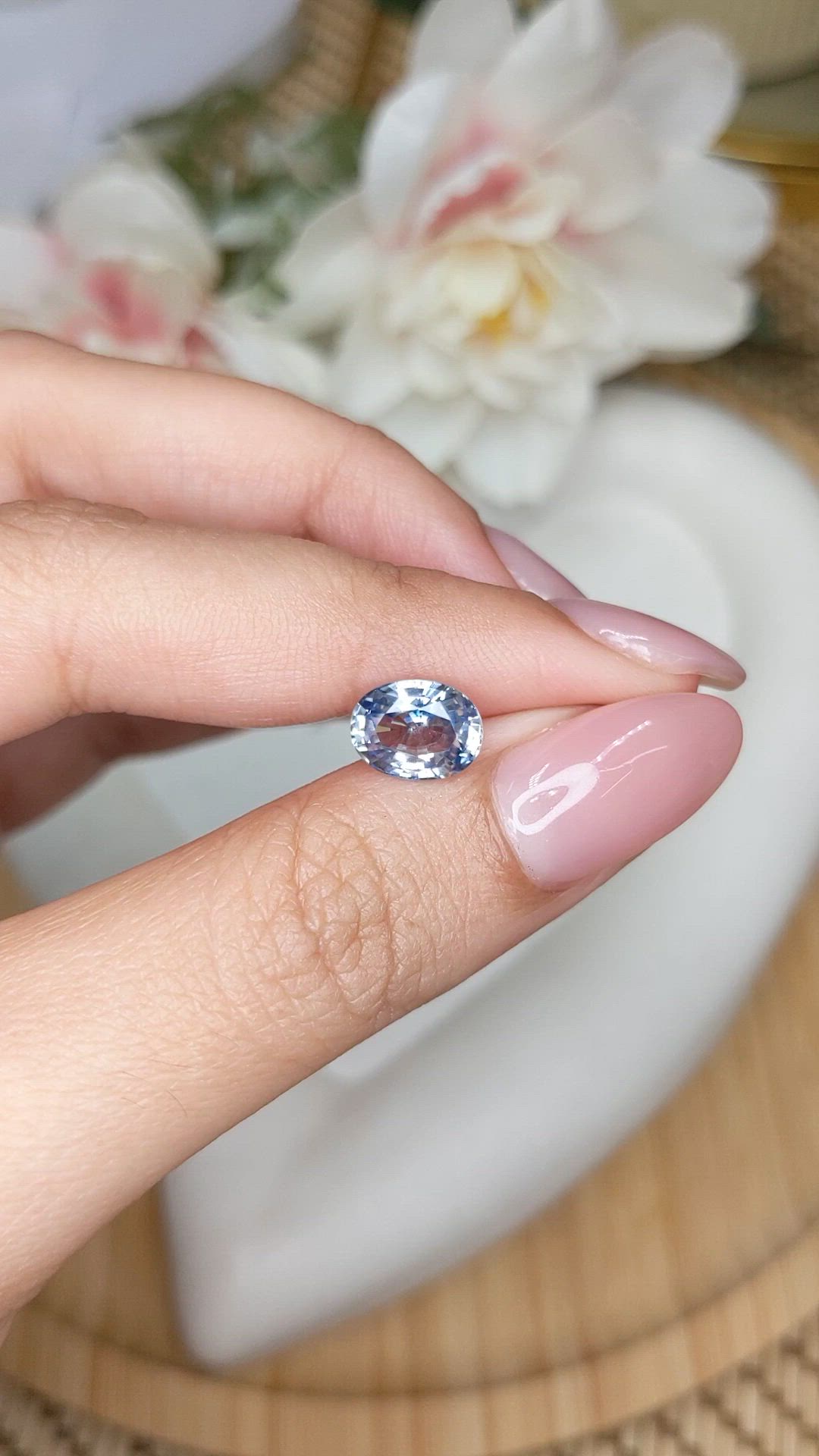 2.43 Ct. Blue Sapphire from Ceylon (Sri Lanka) Size Video