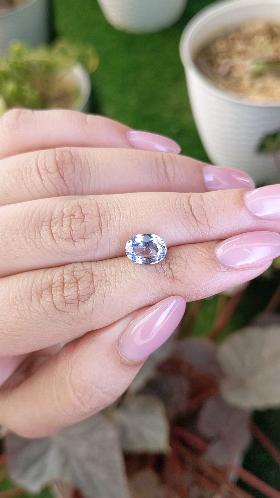2.43 Ct. Blue Sapphire from Ceylon (Sri Lanka) Size Video