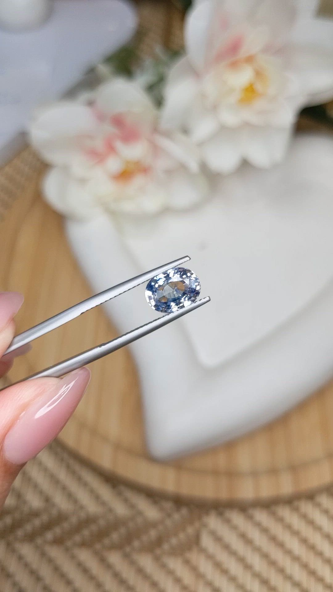 2.43 Ct. Blue Sapphire from Ceylon (Sri Lanka) Size Video
