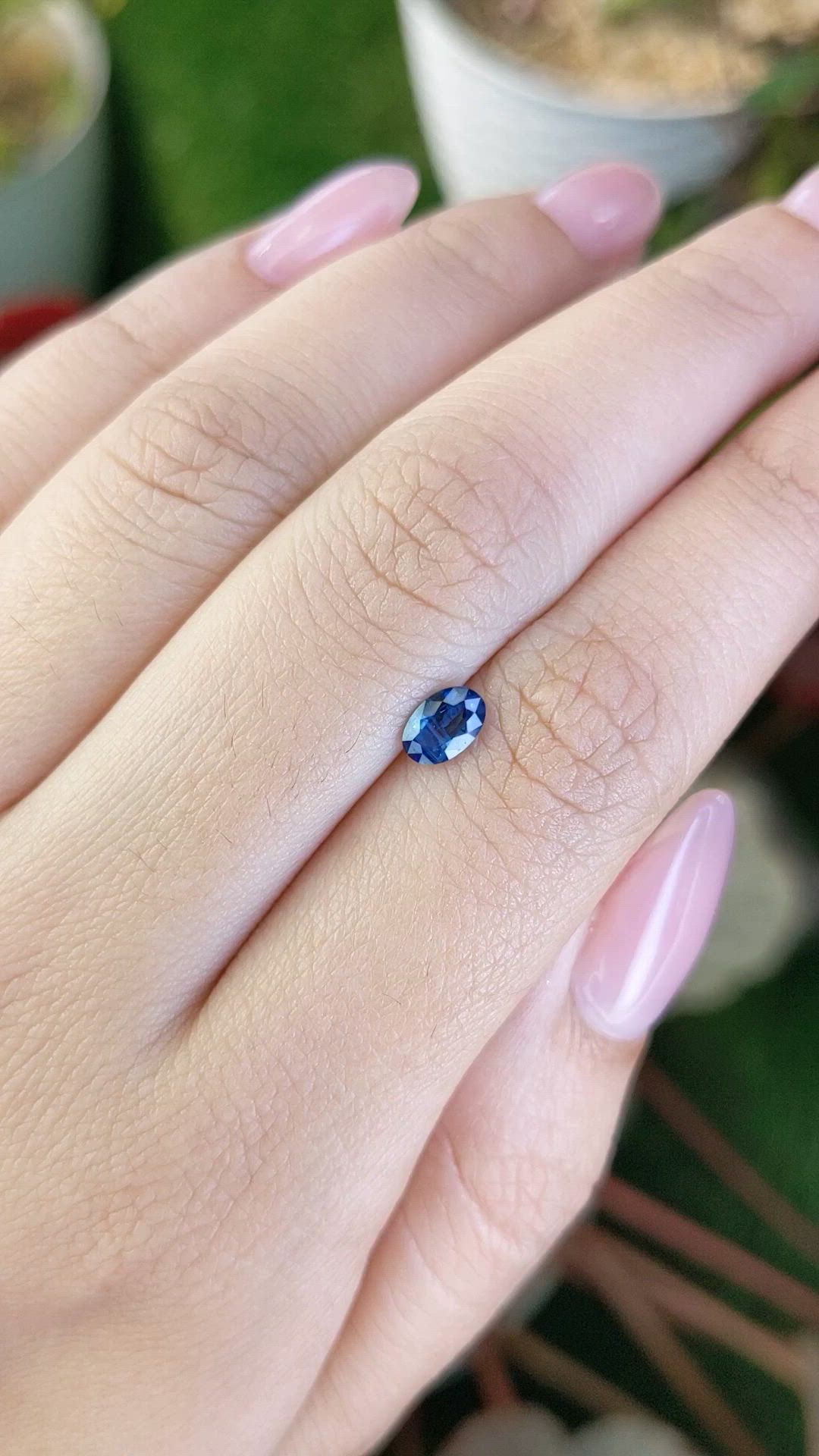 0.56 Ct. Blue Sapphire from Ceylon (Sri Lanka) Size Video