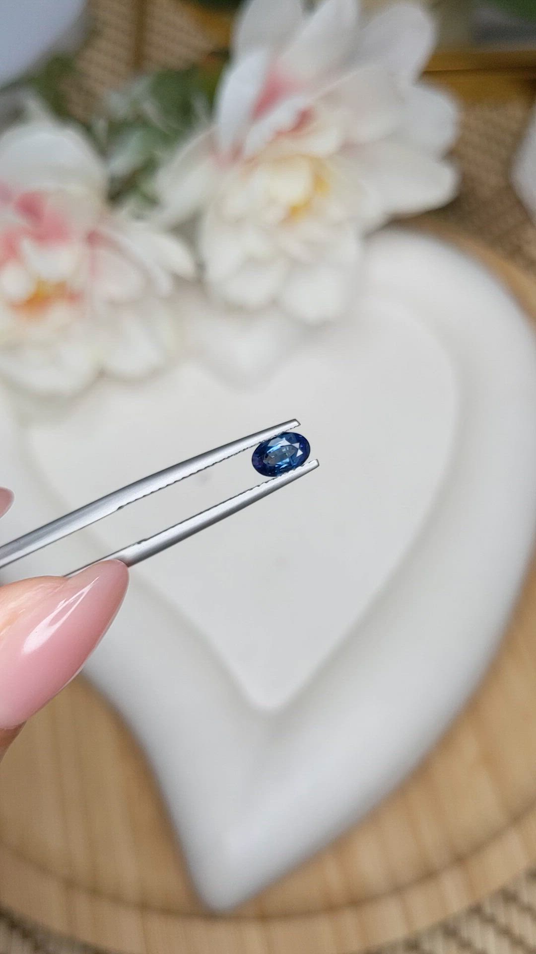 0.56 Ct. Blue Sapphire from Ceylon (Sri Lanka) Size Video