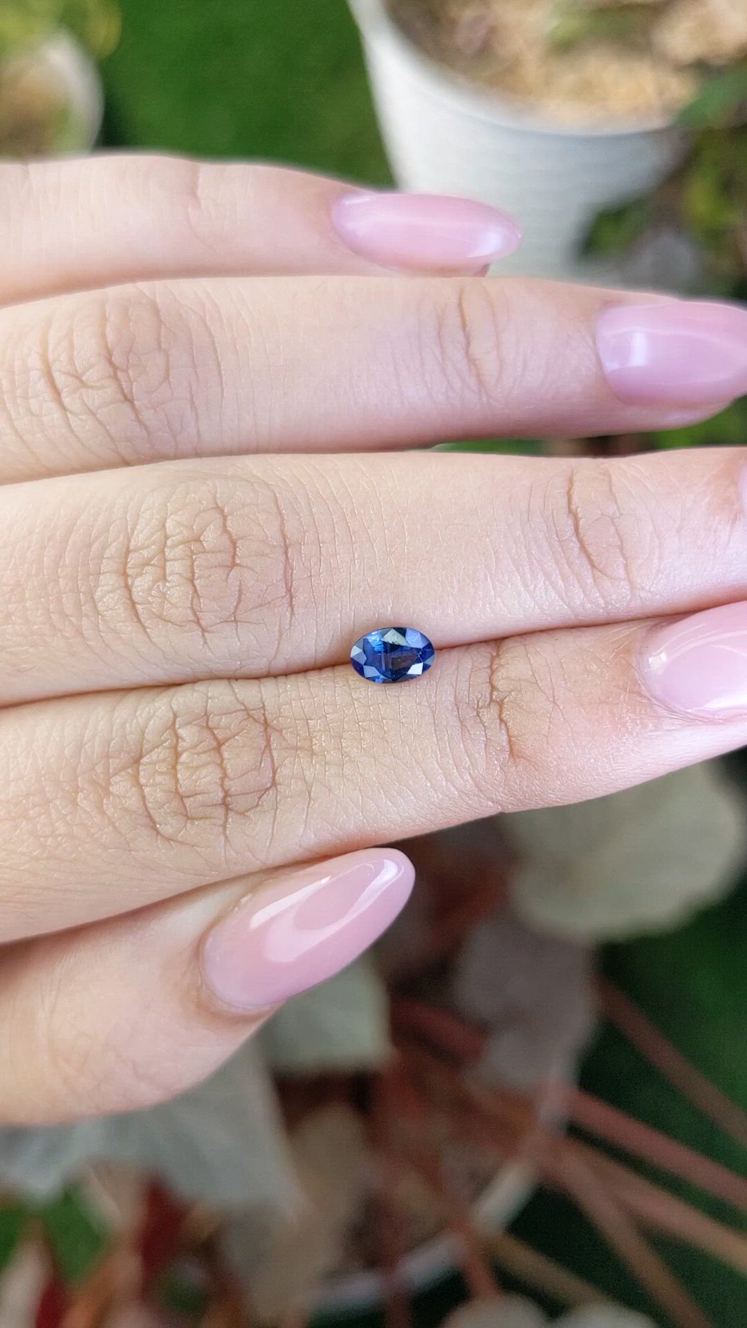 0.56 Ct. Blue Sapphire from Ceylon (Sri Lanka) Size Video