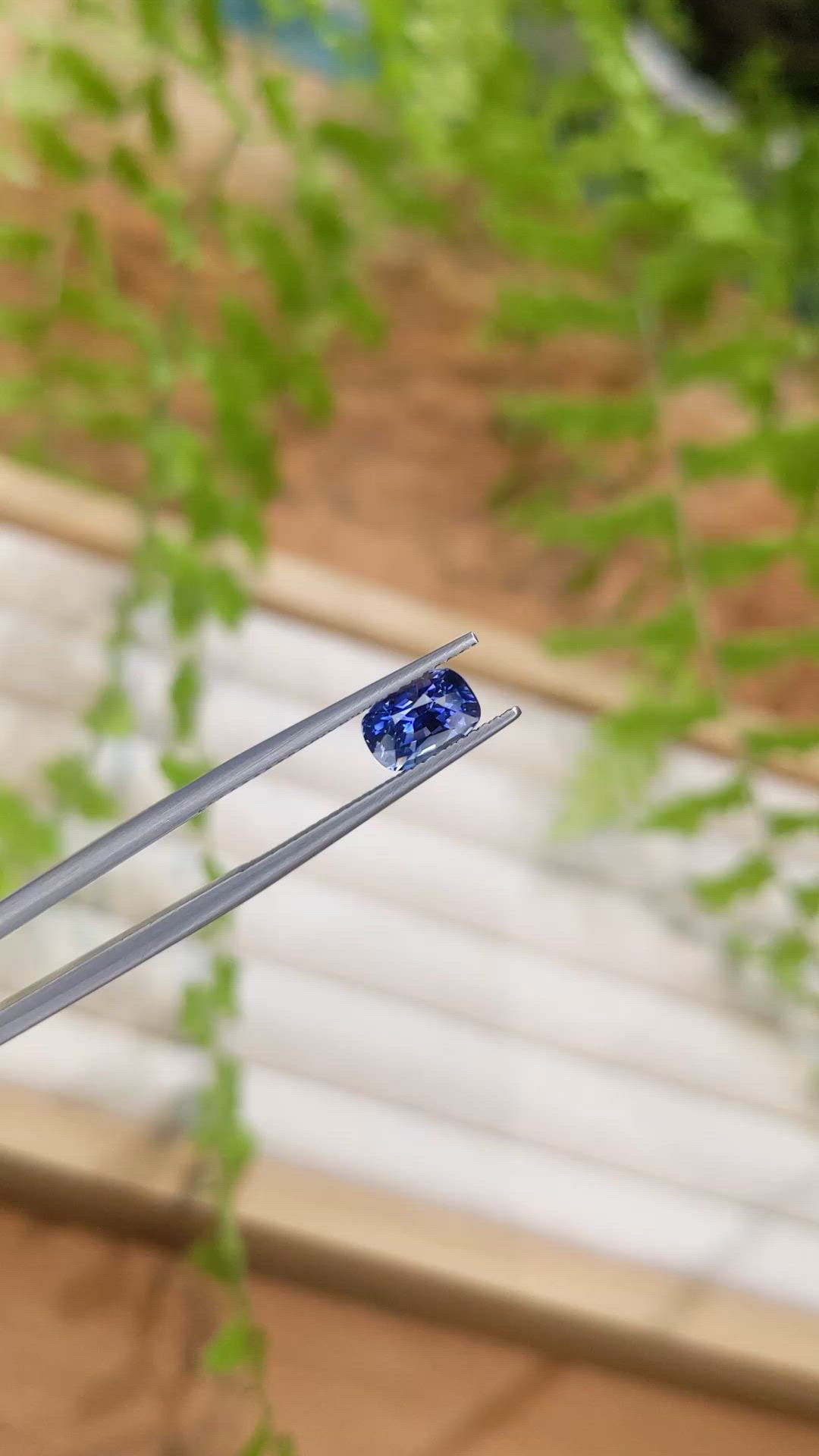 1.43 Ct. Purplish Blue Sapphire from Ceylon (Sri Lanka) Size Video