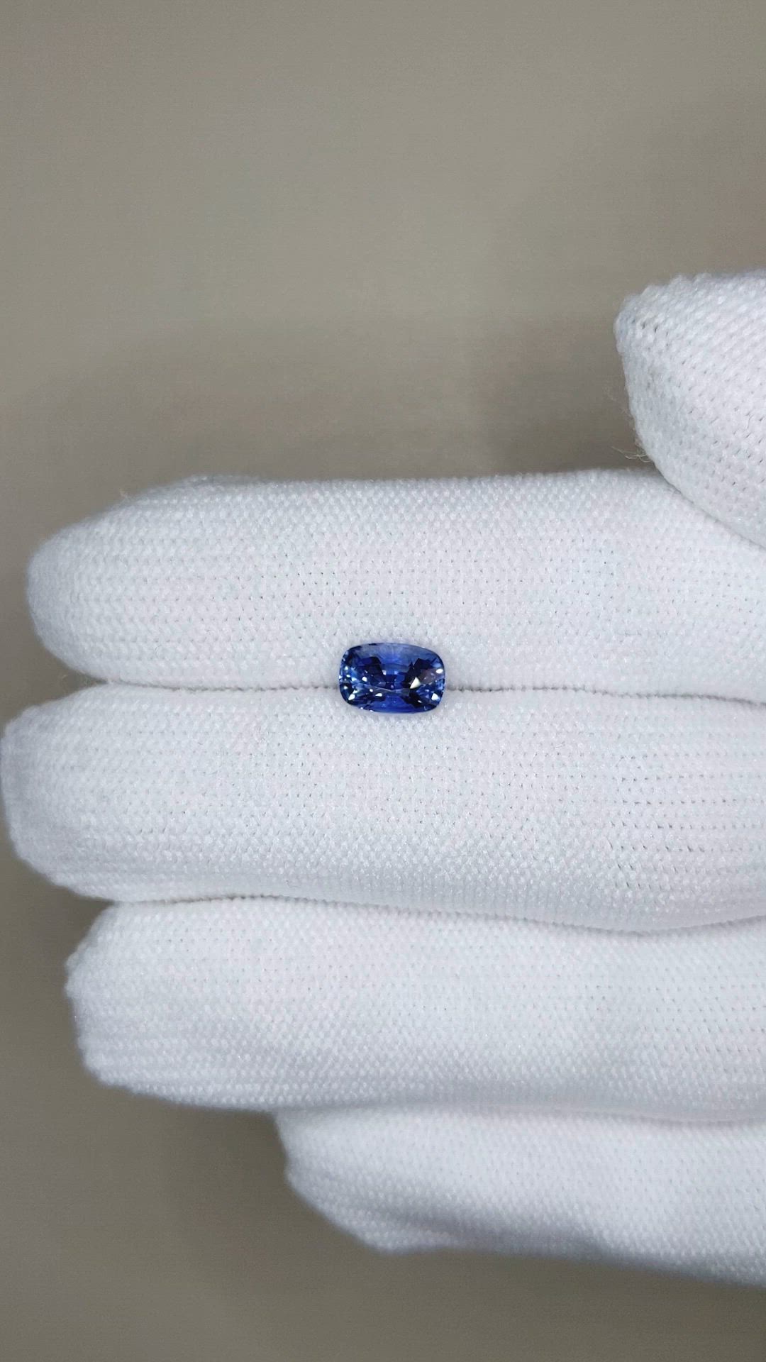 1.43 Ct. Purplish Blue Sapphire from Ceylon (Sri Lanka) Size Video