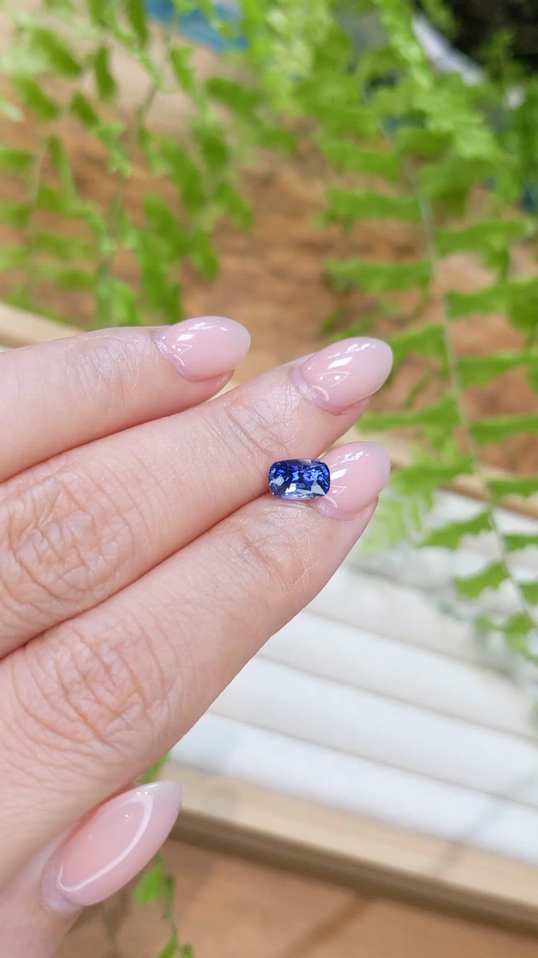 1.43 Ct. Purplish Blue Sapphire from Ceylon (Sri Lanka) Size Video