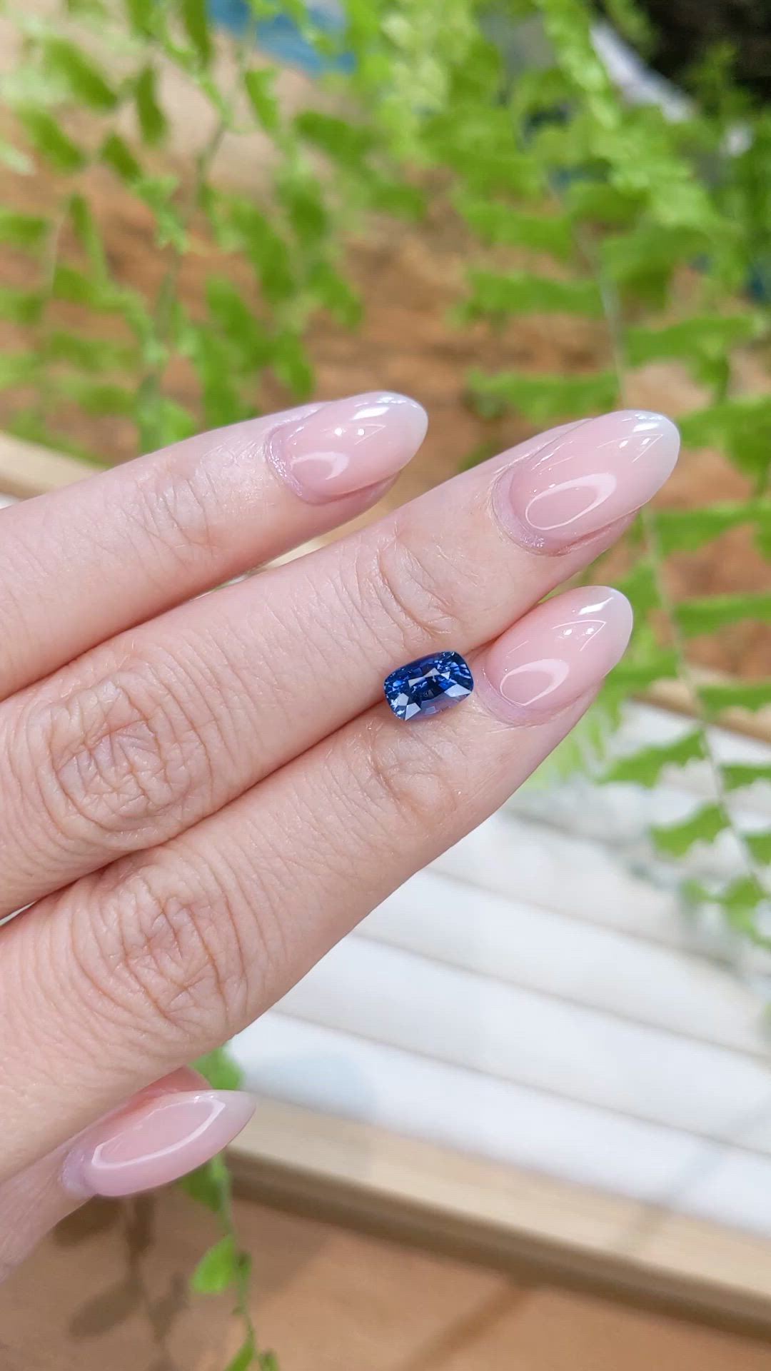 1.43 Ct. Purplish Blue Sapphire from Ceylon (Sri Lanka) Size Video