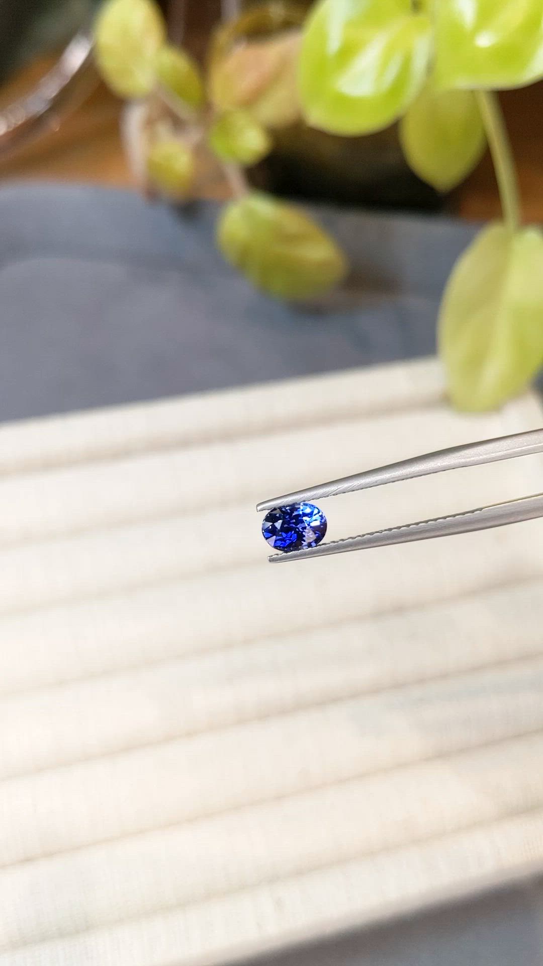 0.88 Ct. Blue Sapphire from Ceylon (Sri Lanka) Size Video