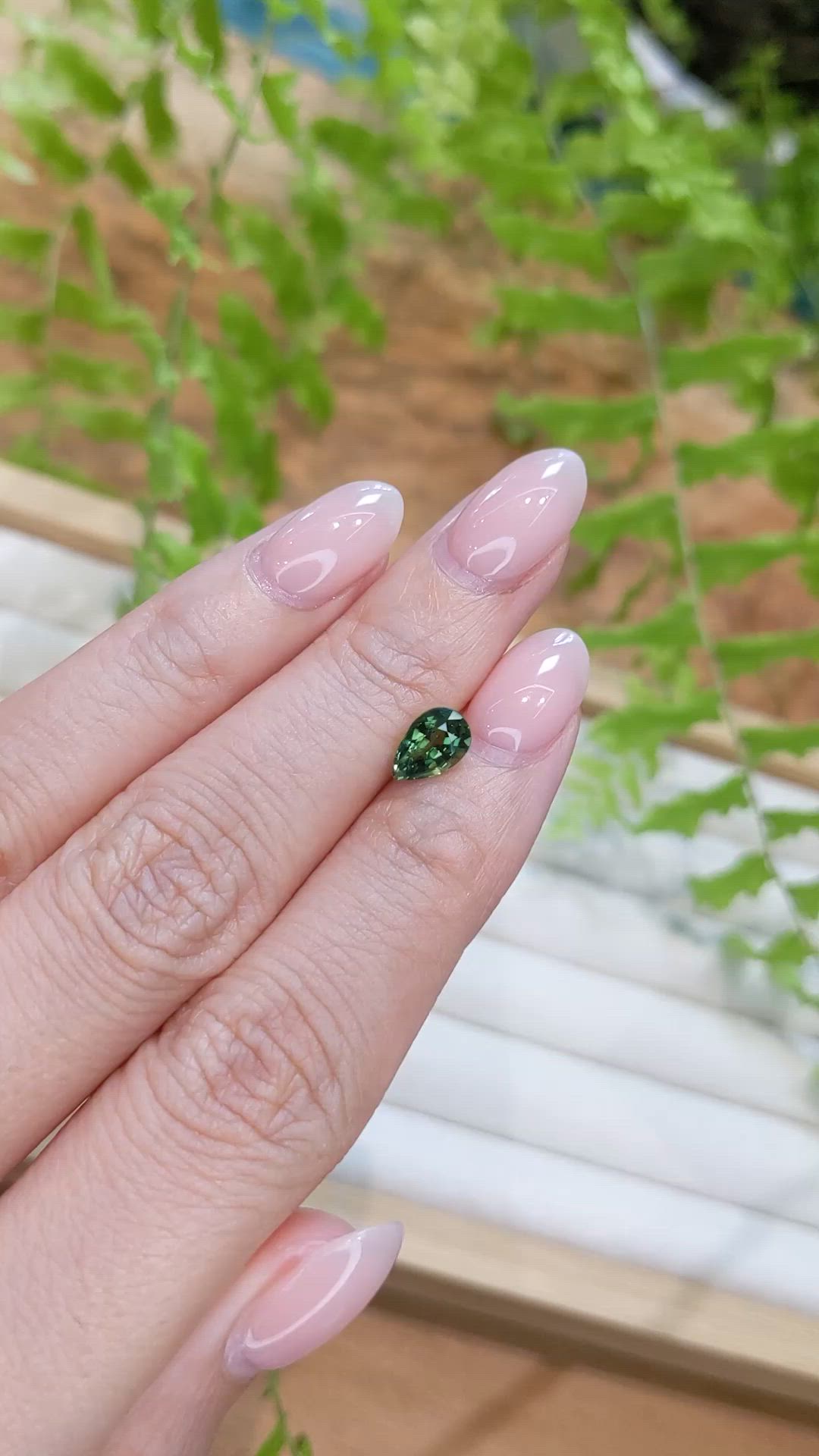 1.22 Ct. Green Sapphire from Madagascar Size Video