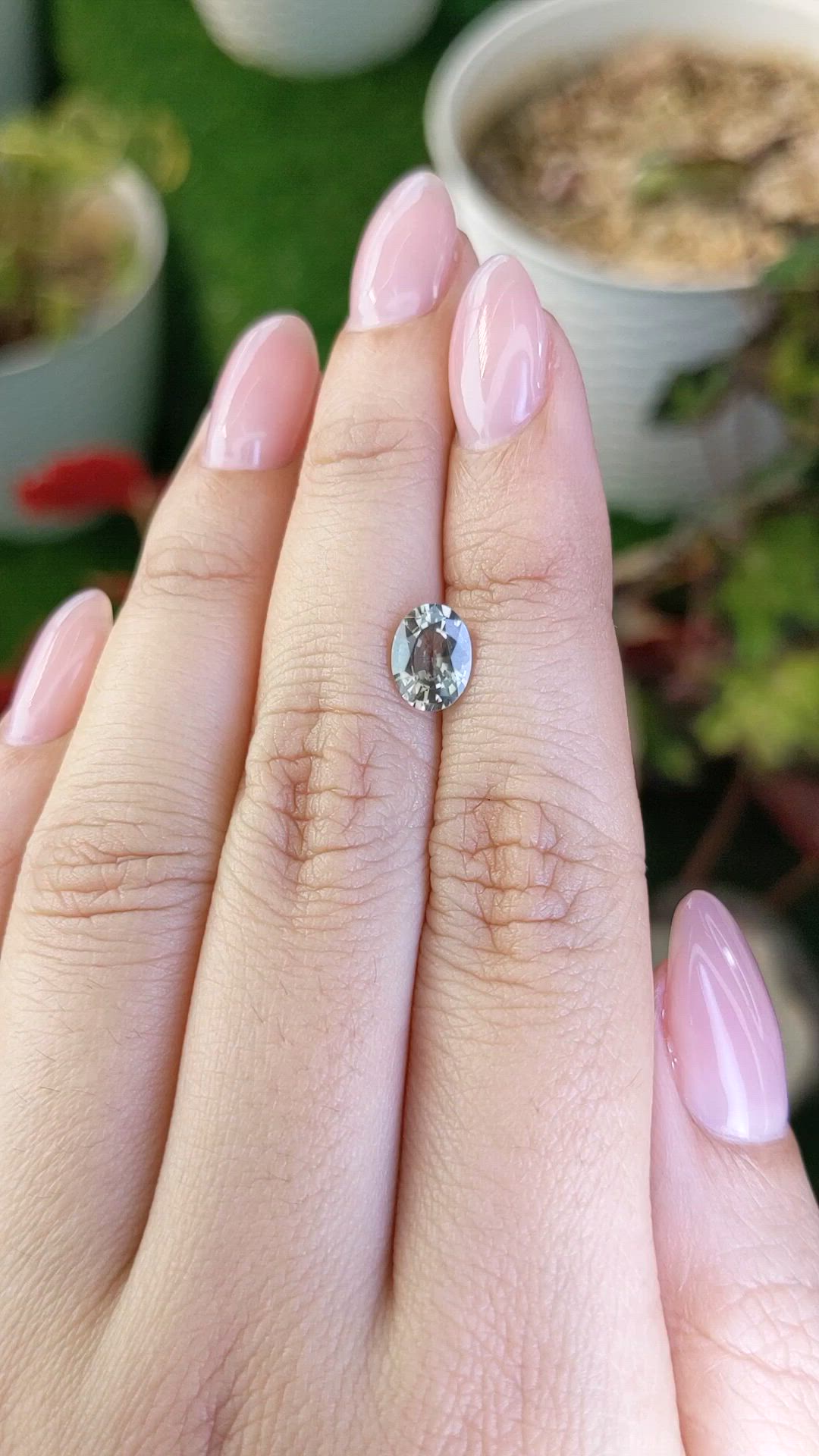 1.37 Ct. Yellowish Green Sapphire from Ceylon (Sri Lanka) Size Video