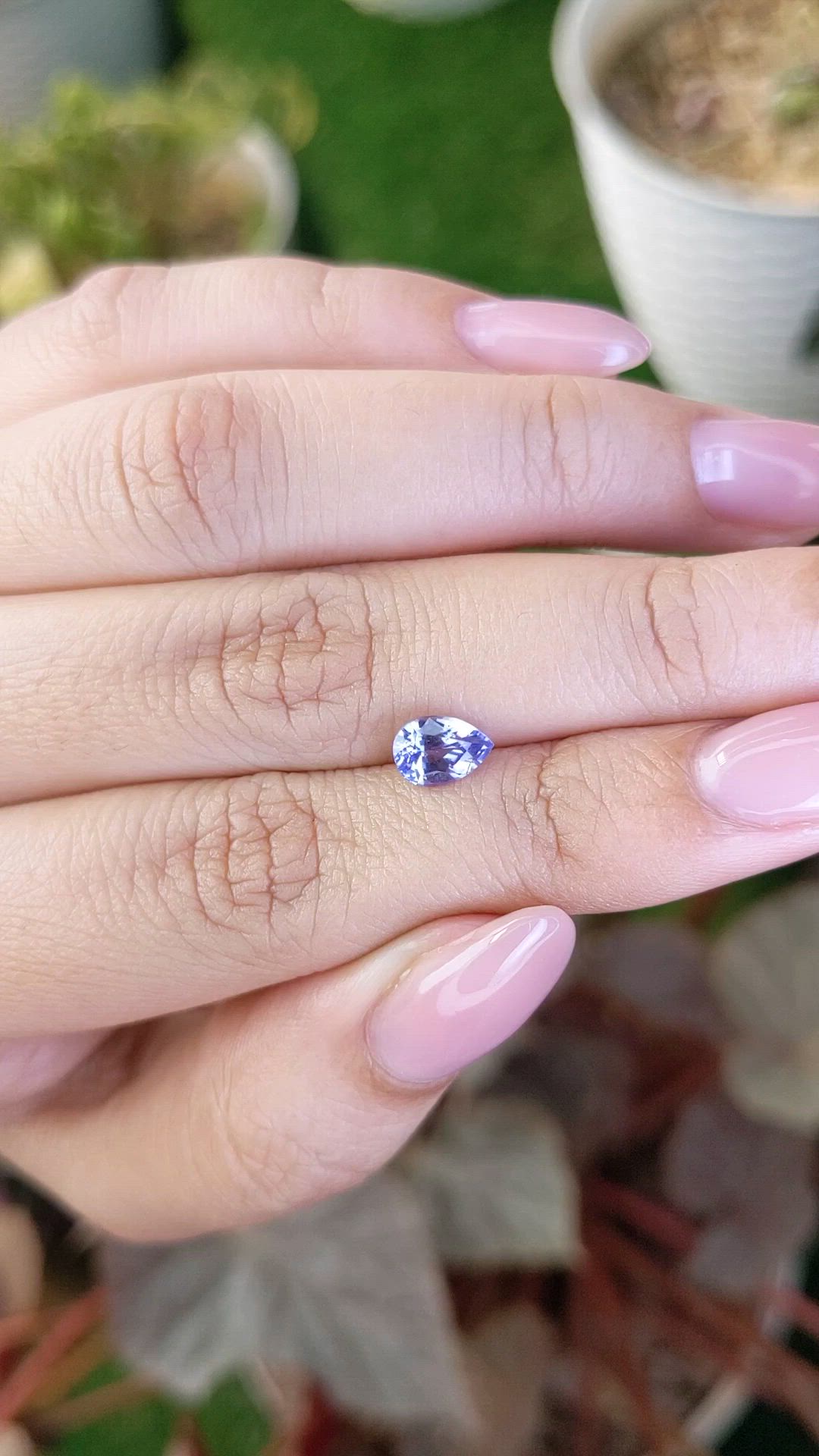 1.13 Ct. Purplish Blue Sapphire from Ceylon (Sri Lanka) Size Video