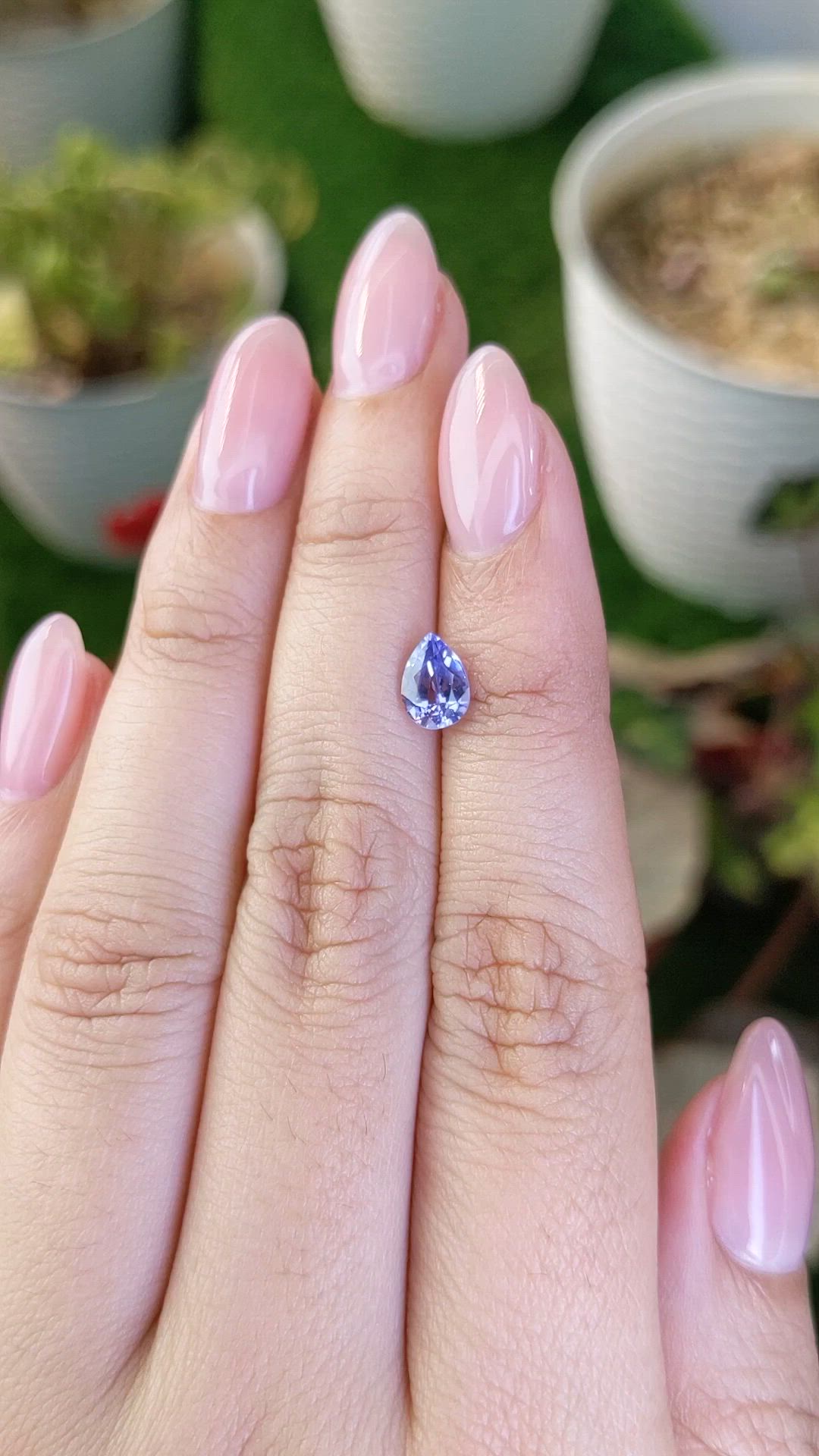 1.13 Ct. Purplish Blue Sapphire from Ceylon (Sri Lanka) Size Video
