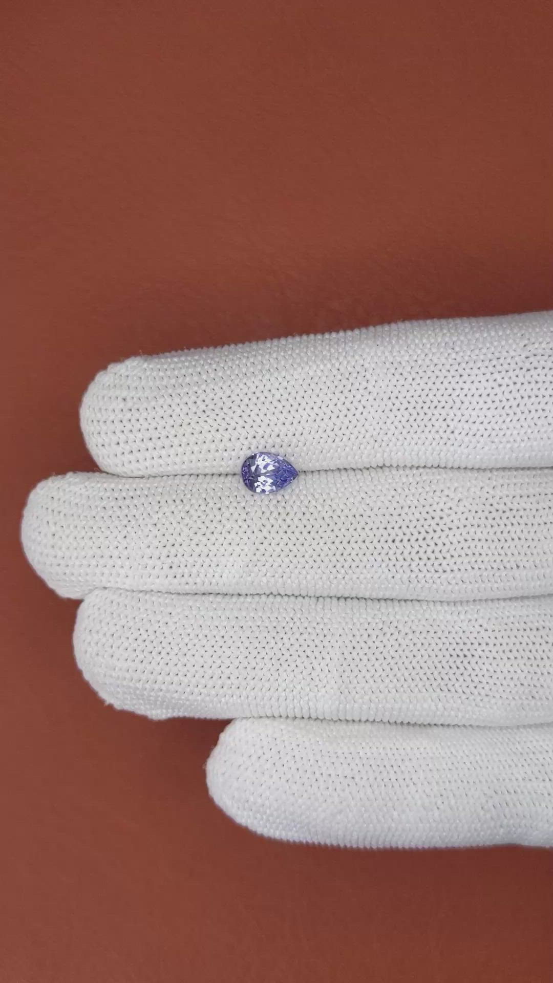 1.13 Ct. Purplish Blue Sapphire from Ceylon (Sri Lanka) Size Video