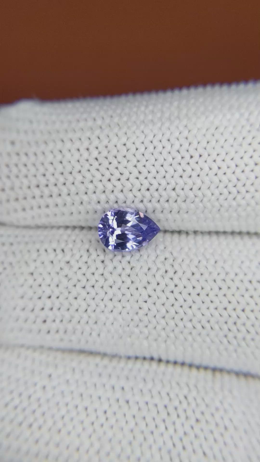 1.13 Ct. Purplish Blue Sapphire from Ceylon (Sri Lanka) Size Video