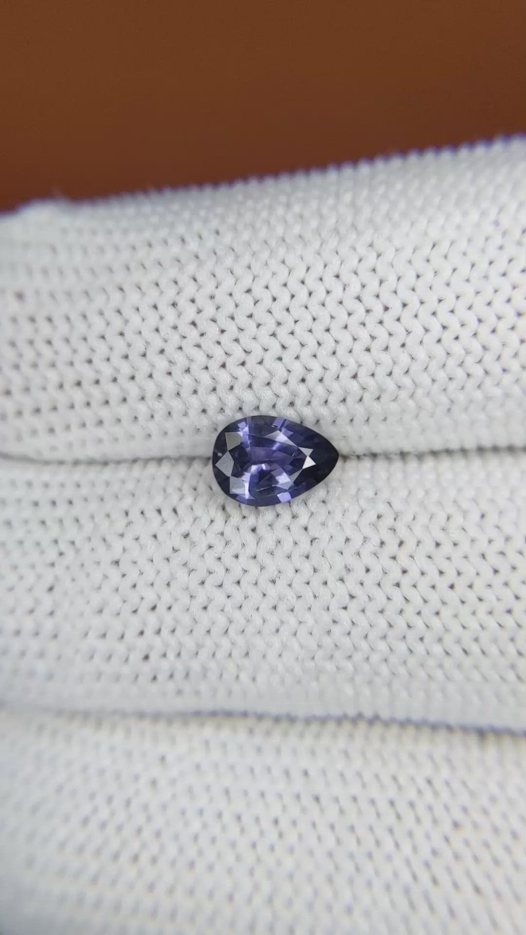 0.92 Ct. Bluish Purple Sapphire from Ceylon (Sri Lanka) Size Video