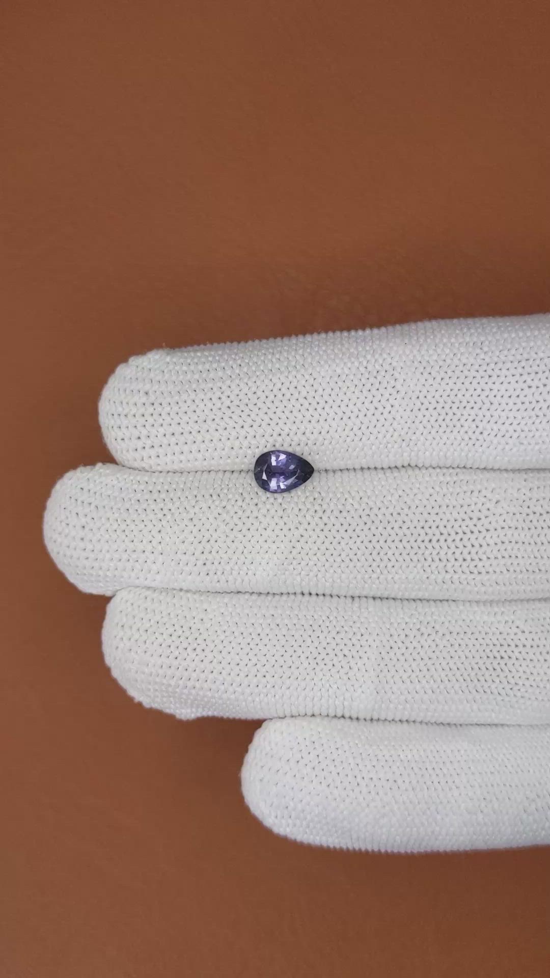 0.92 Ct. Bluish Purple Sapphire from Ceylon (Sri Lanka) Size Video