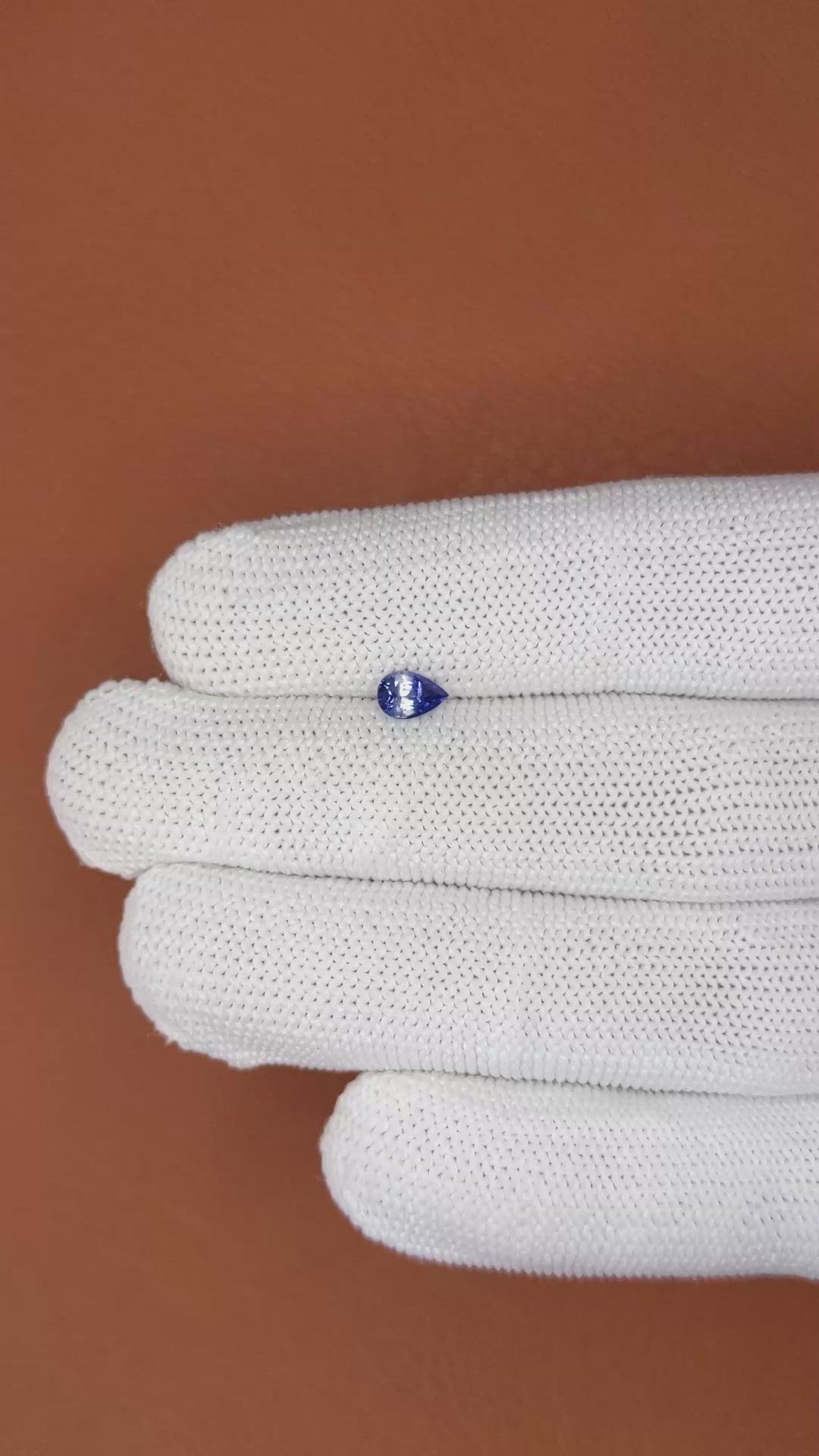 0.50 Ct. Bi Color / Parti Sapphire from Ceylon (Sri Lanka) Size Video