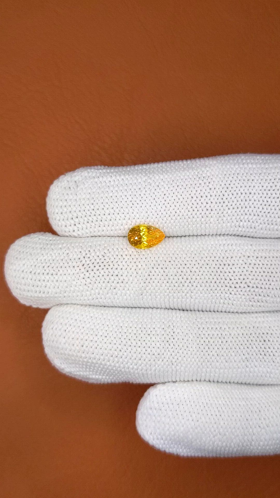 1.32 Ct. Yellow Sapphire from Ceylon (Sri Lanka) Size Video