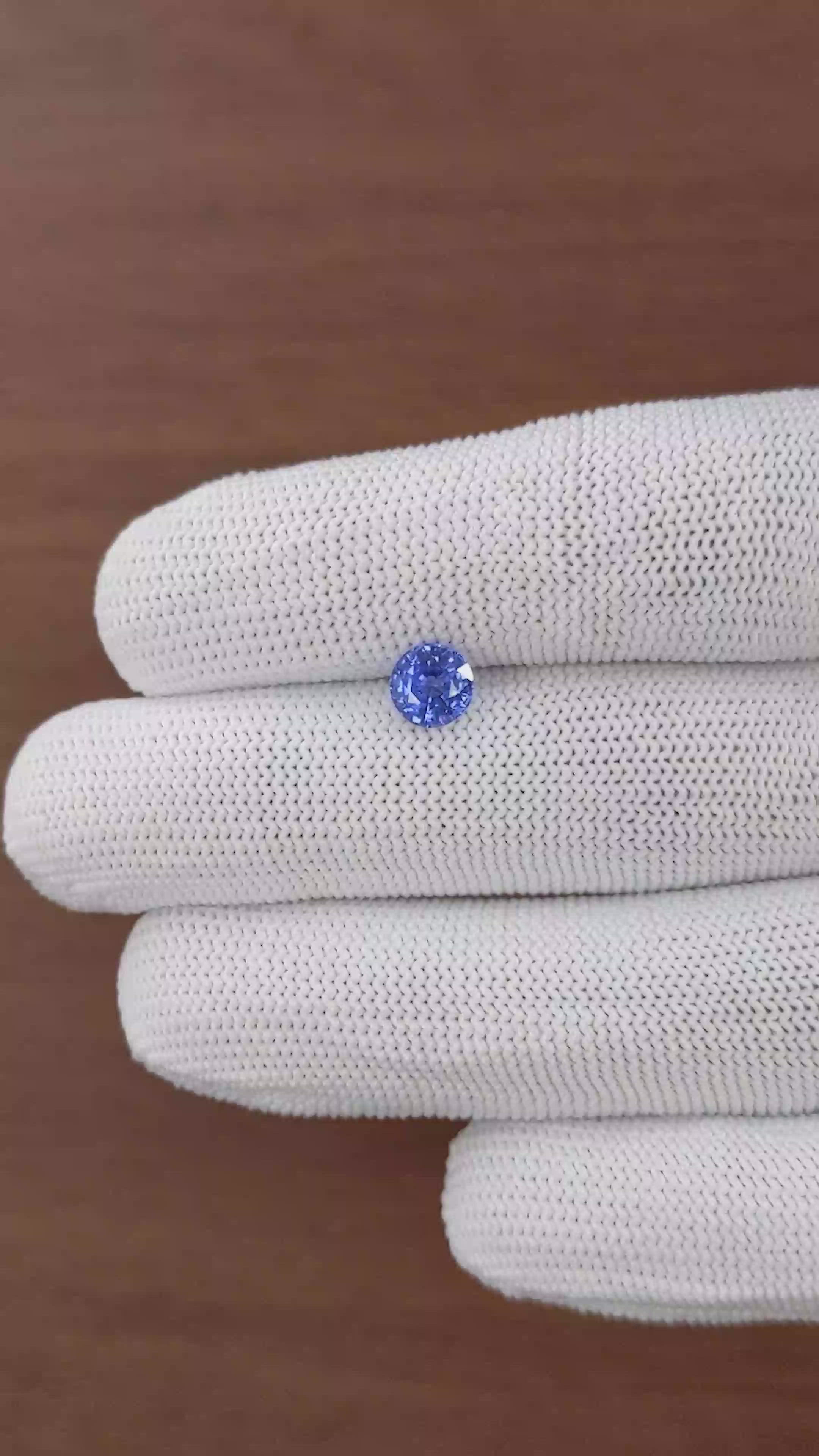 1.21 Ct. Blue Sapphire from Ceylon (Sri Lanka) Size Video