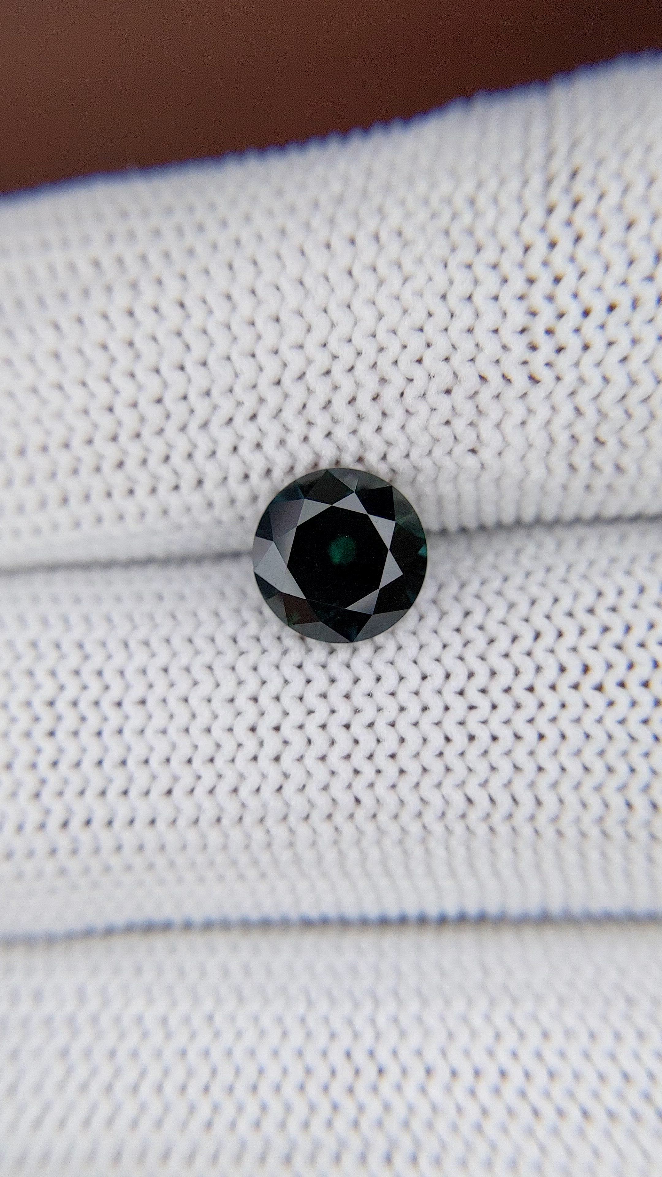 1.91 Ct. Bluish Green Sapphire from Madagascar Size Video
