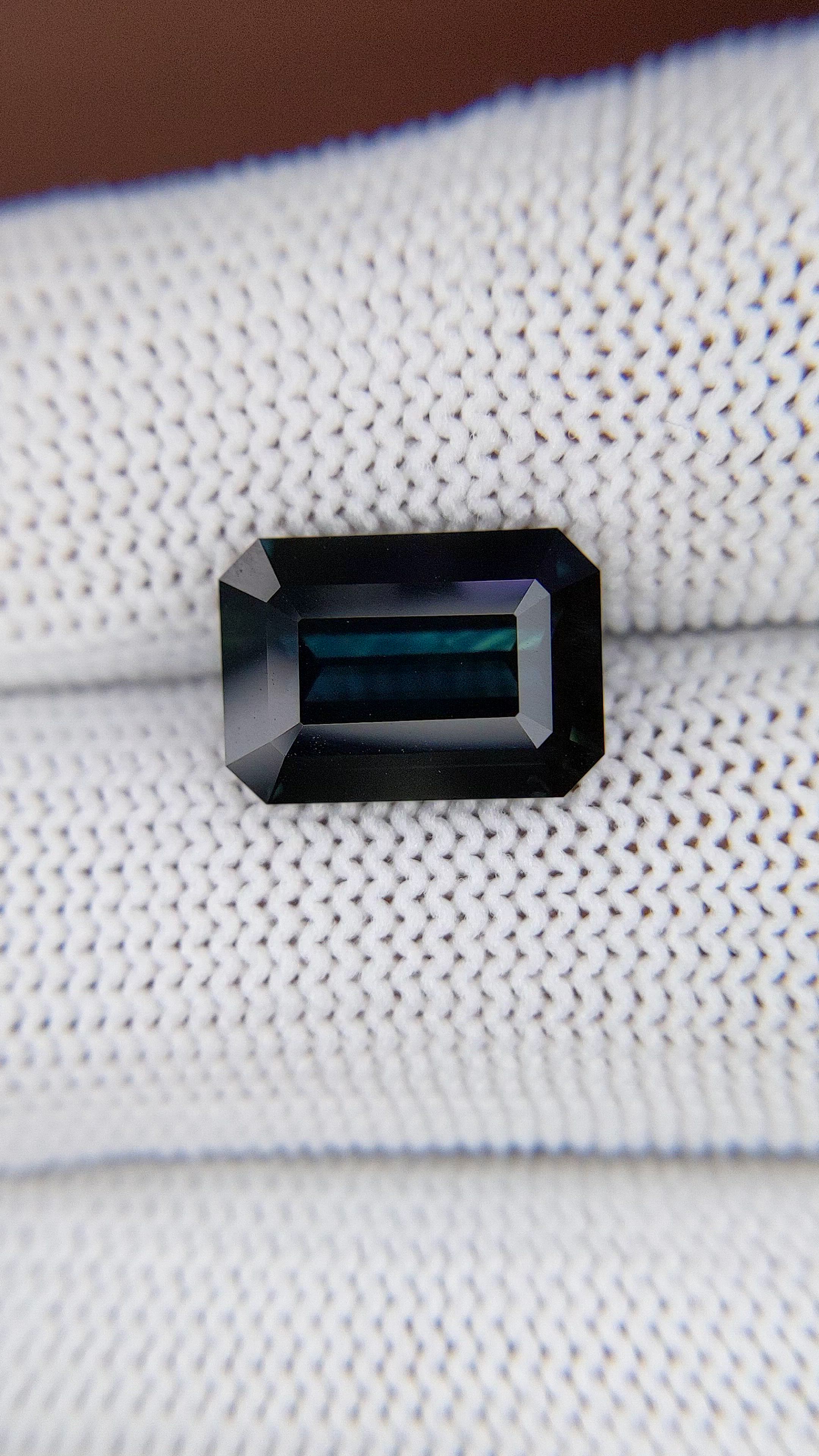 5.97 Ct. Greenish Blue Sapphire from Madagascar Size Video