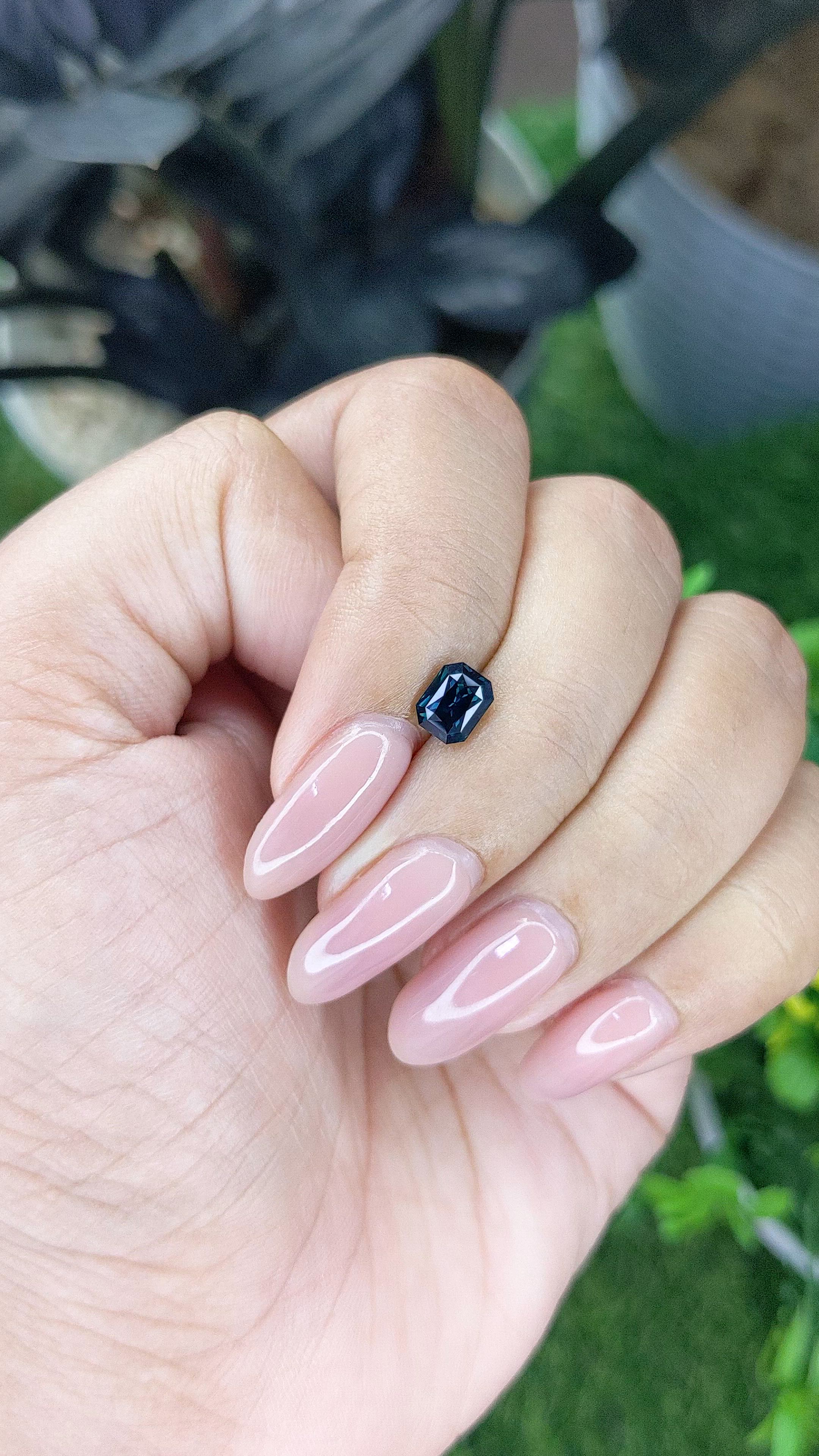 0.95 Ct. Greenish Blue Sapphire from Madagascar Size Video