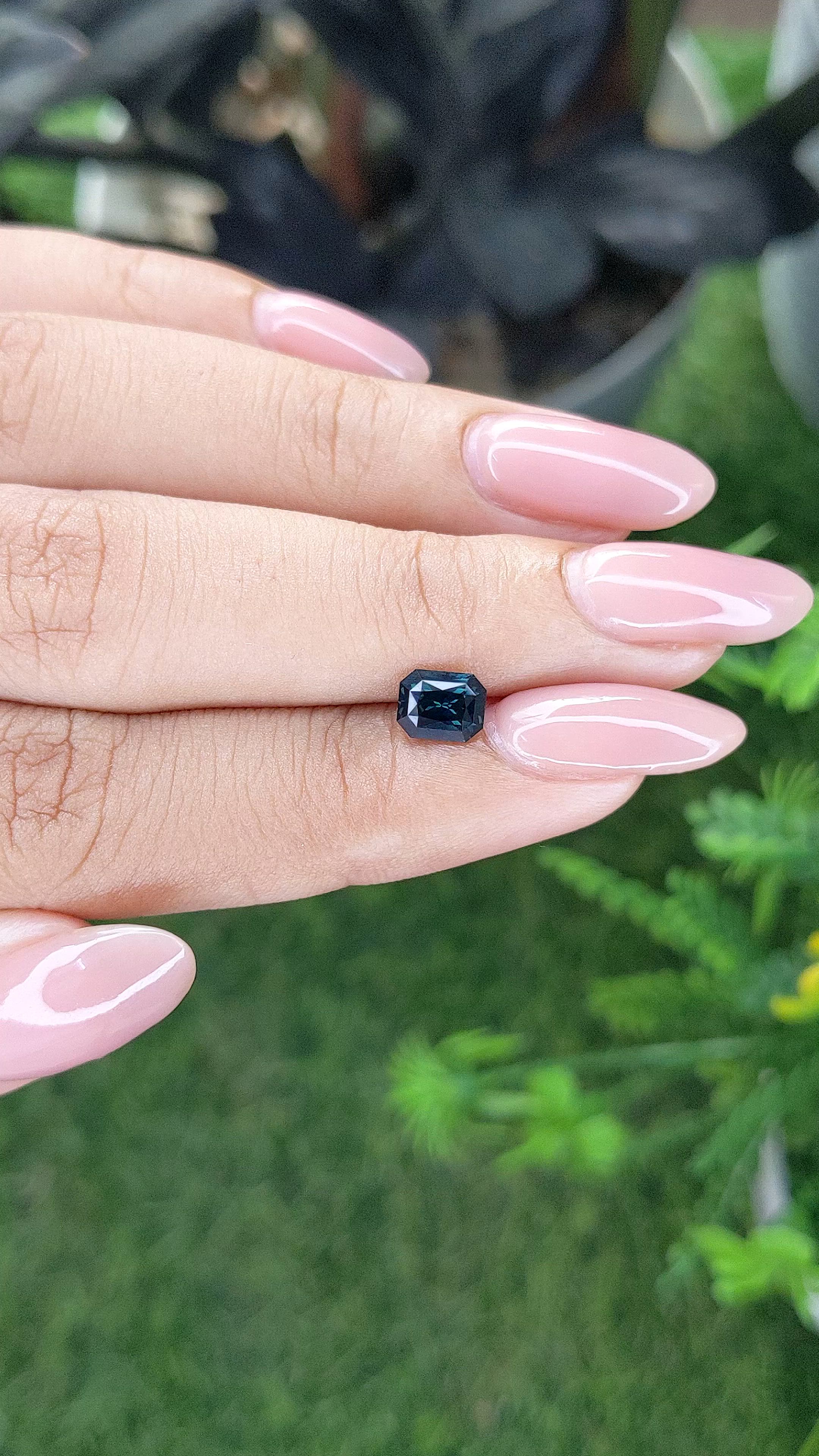 0.95 Ct. Greenish Blue Sapphire from Madagascar Size Video