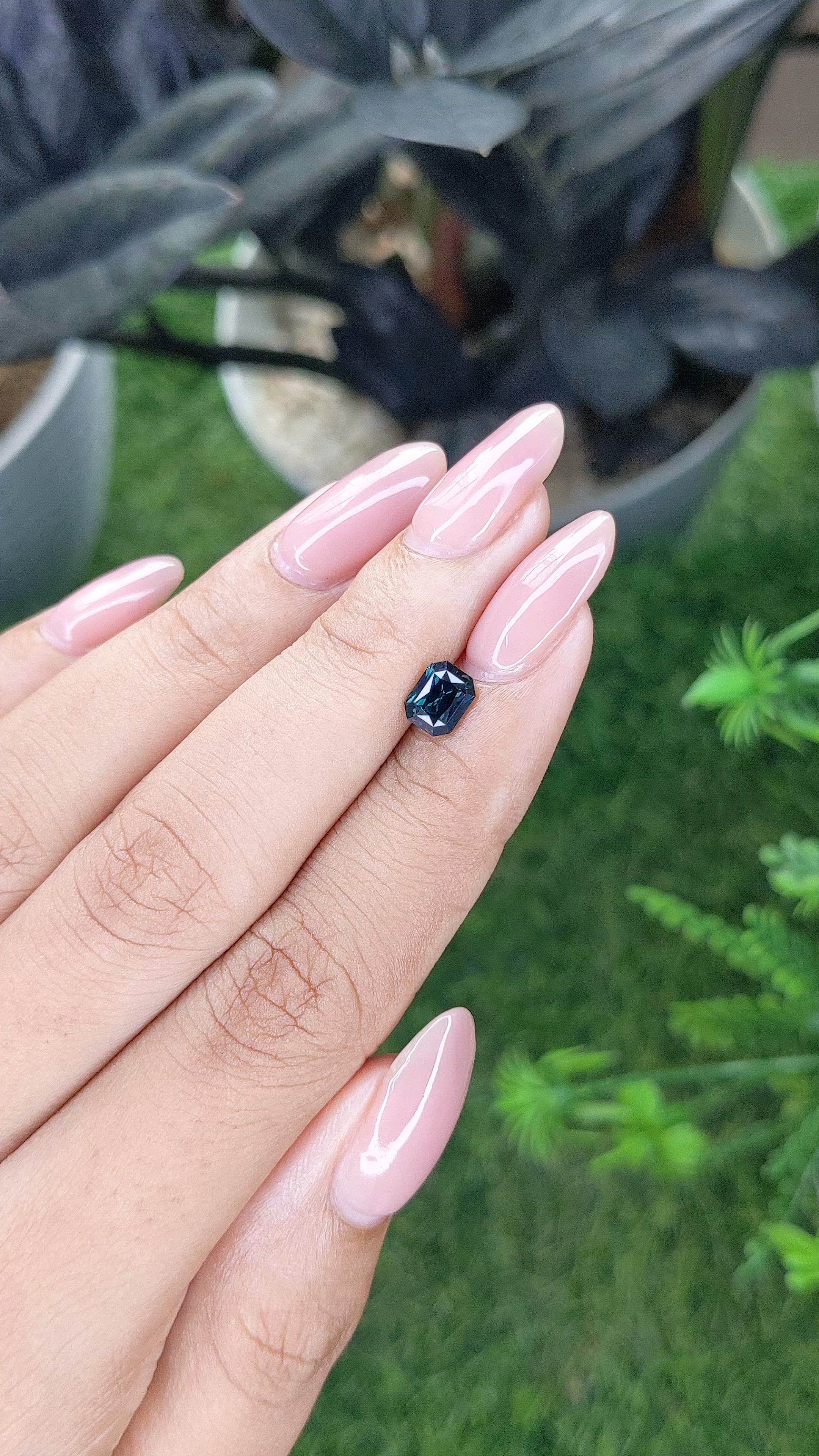 0.95 Ct. Greenish Blue Sapphire from Madagascar Size Video