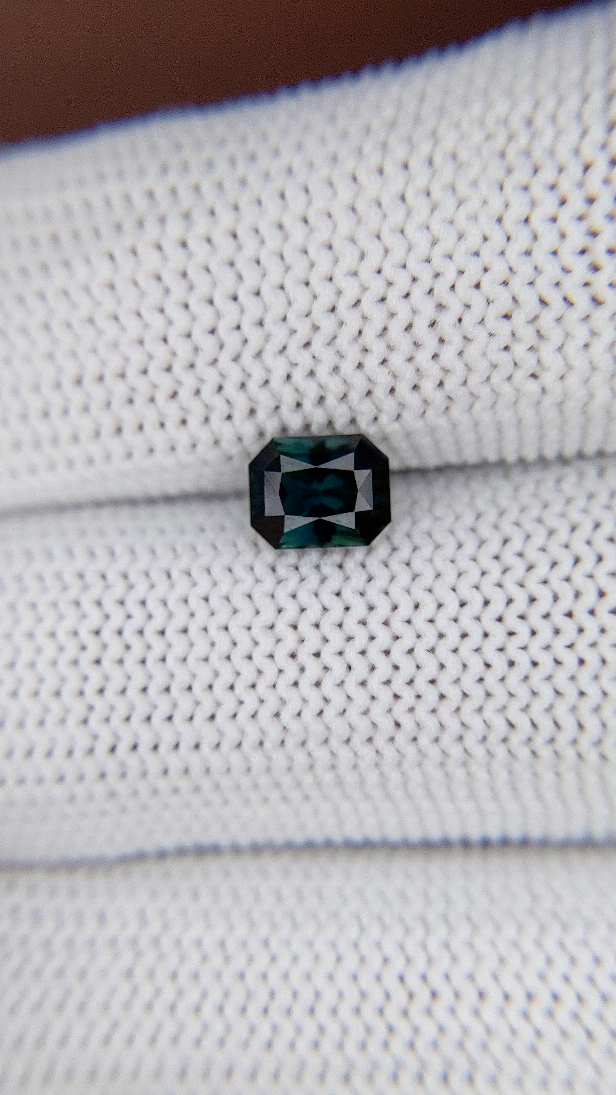 0.95 Ct. Greenish Blue Sapphire from Madagascar Size Video