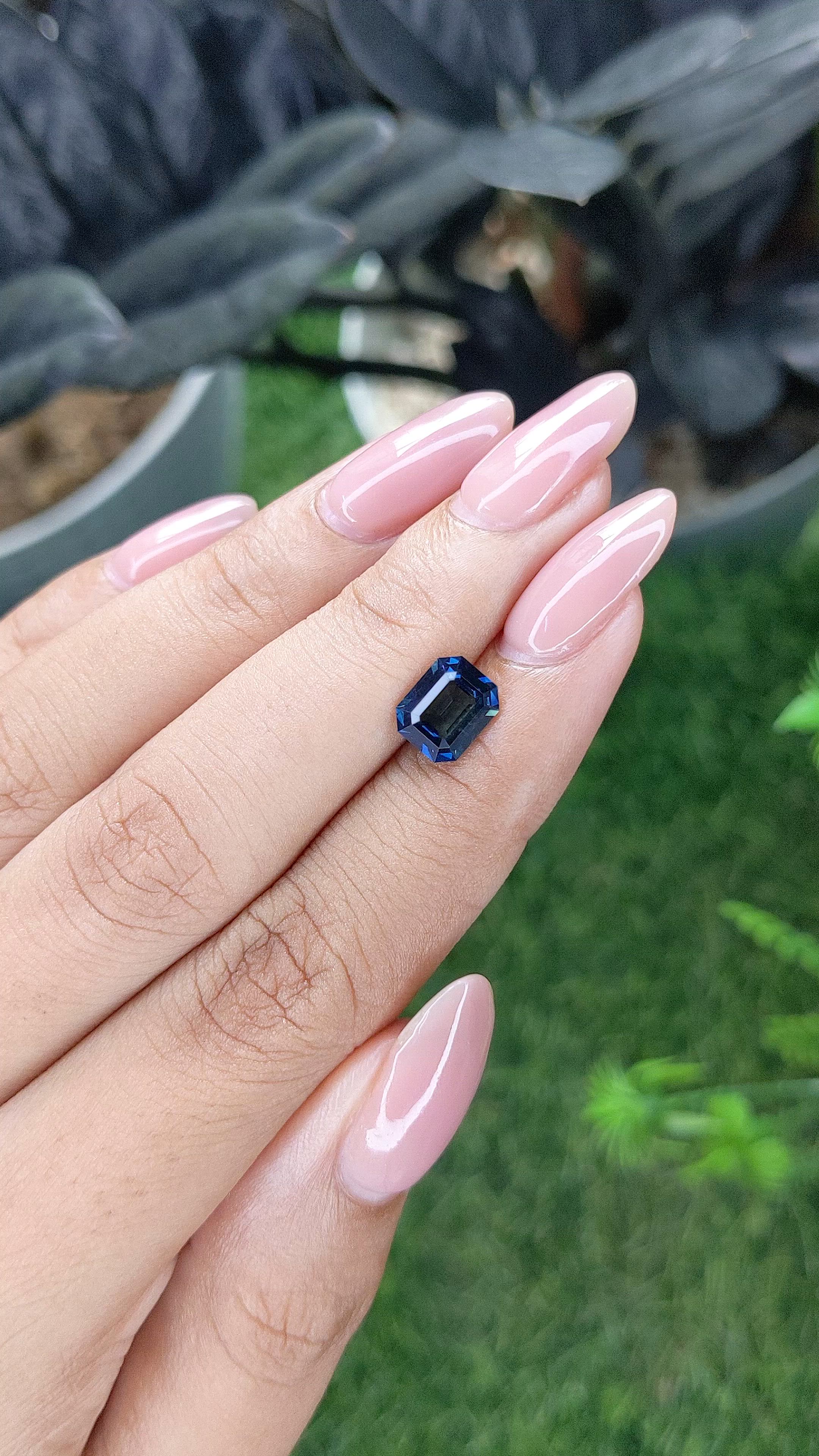 1.91 Ct. Greenish Blue Sapphire from Madagascar Size Video