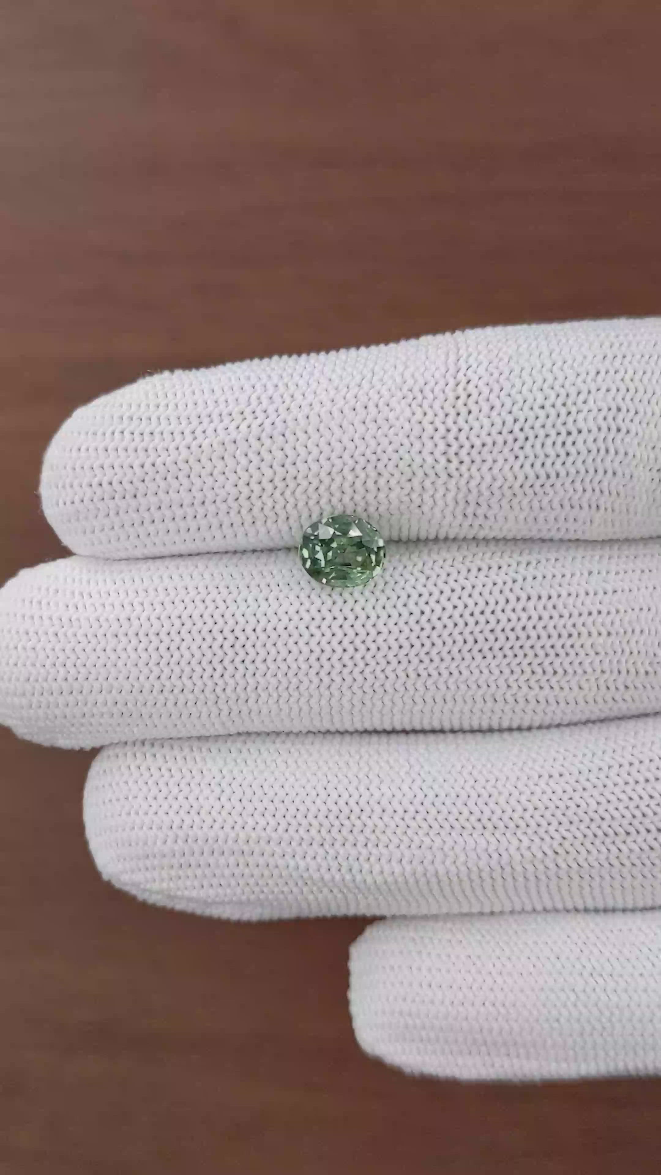 2.01 Ct. Green Sapphire from Madagascar Size Video