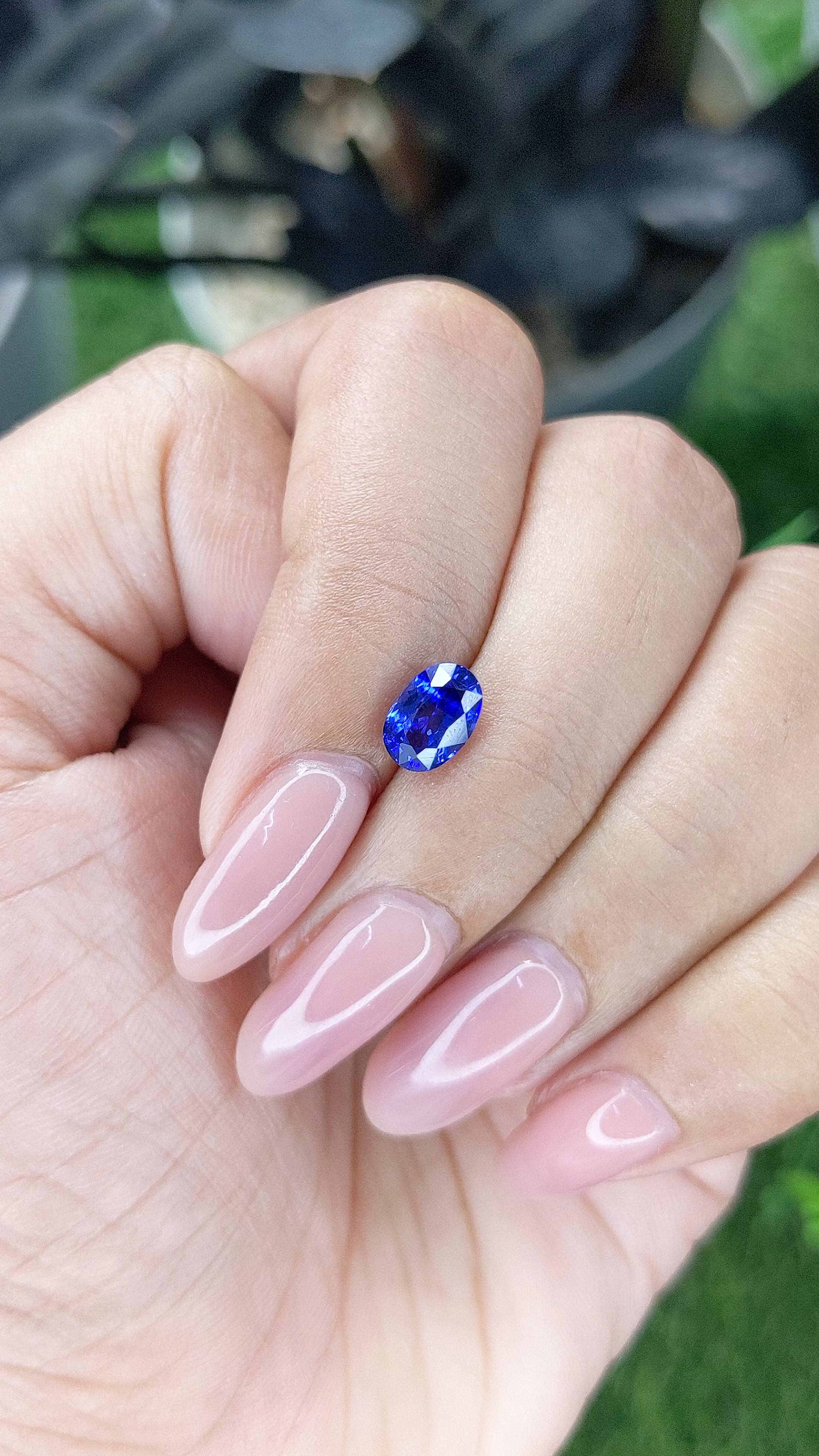 1.29 Ct. Blue Sapphire from Madagascar Size Video