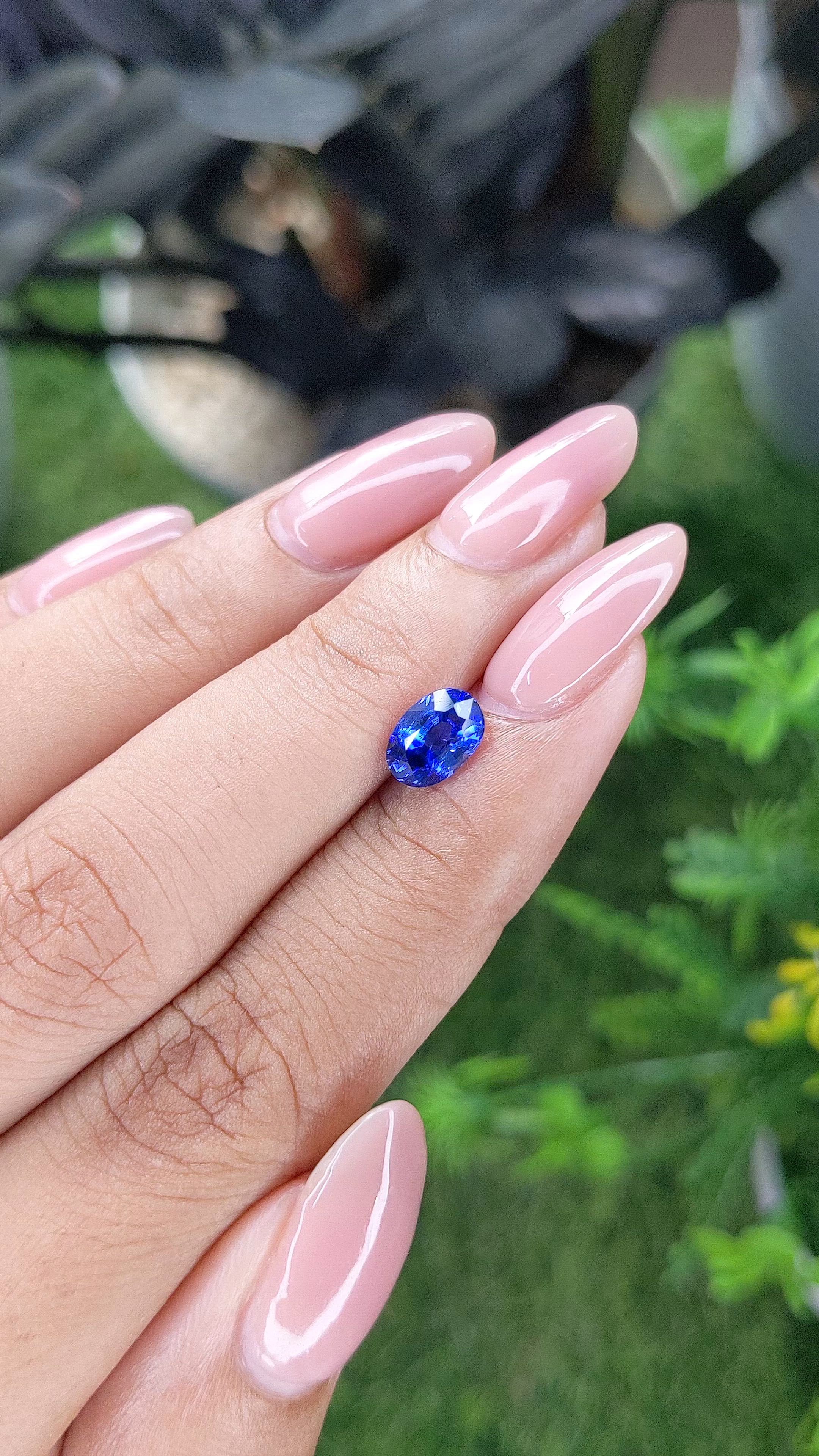 1.29 Ct. Blue Sapphire from Madagascar Size Video