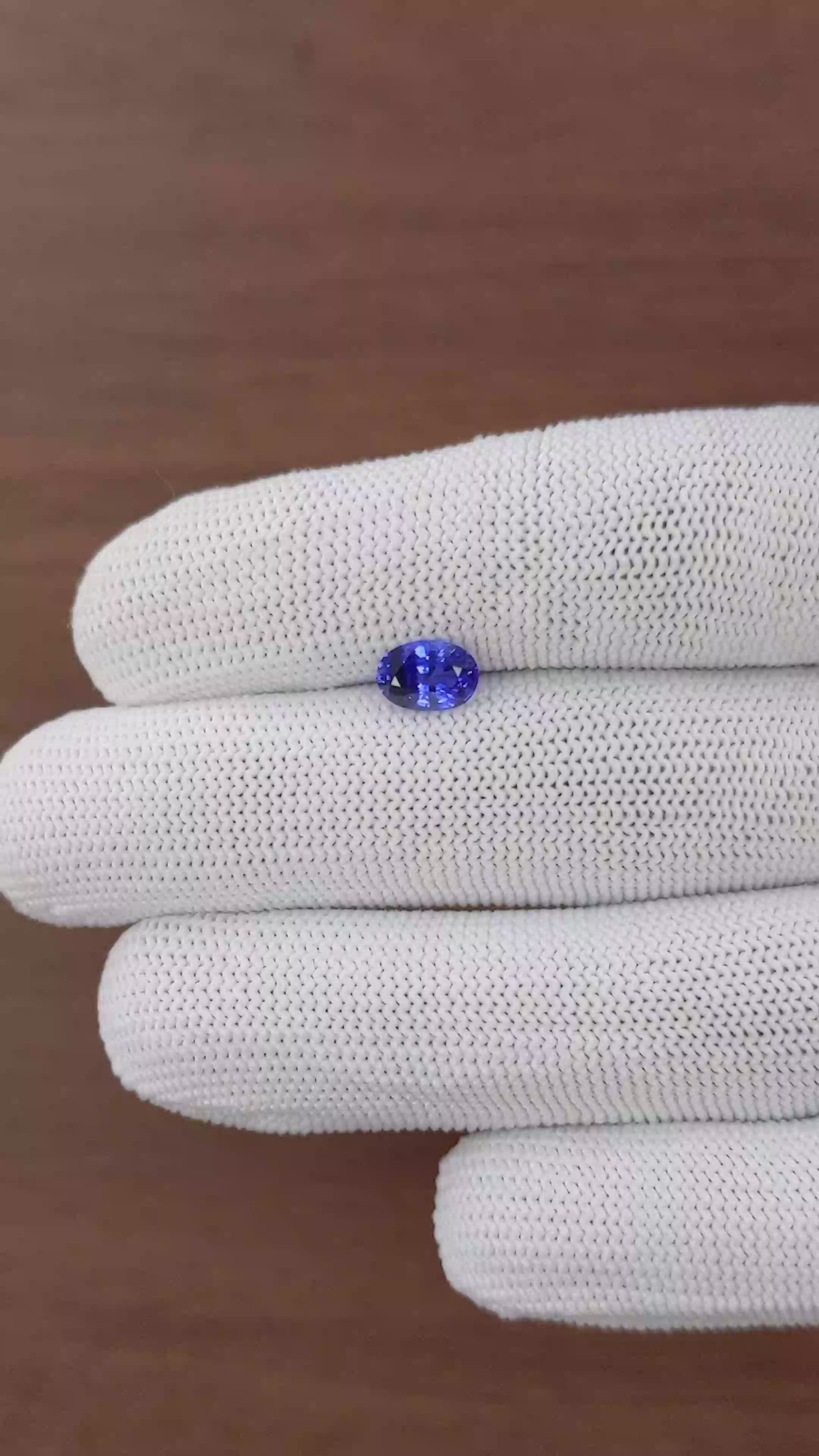 1.29 Ct. Blue Sapphire from Madagascar Size Video