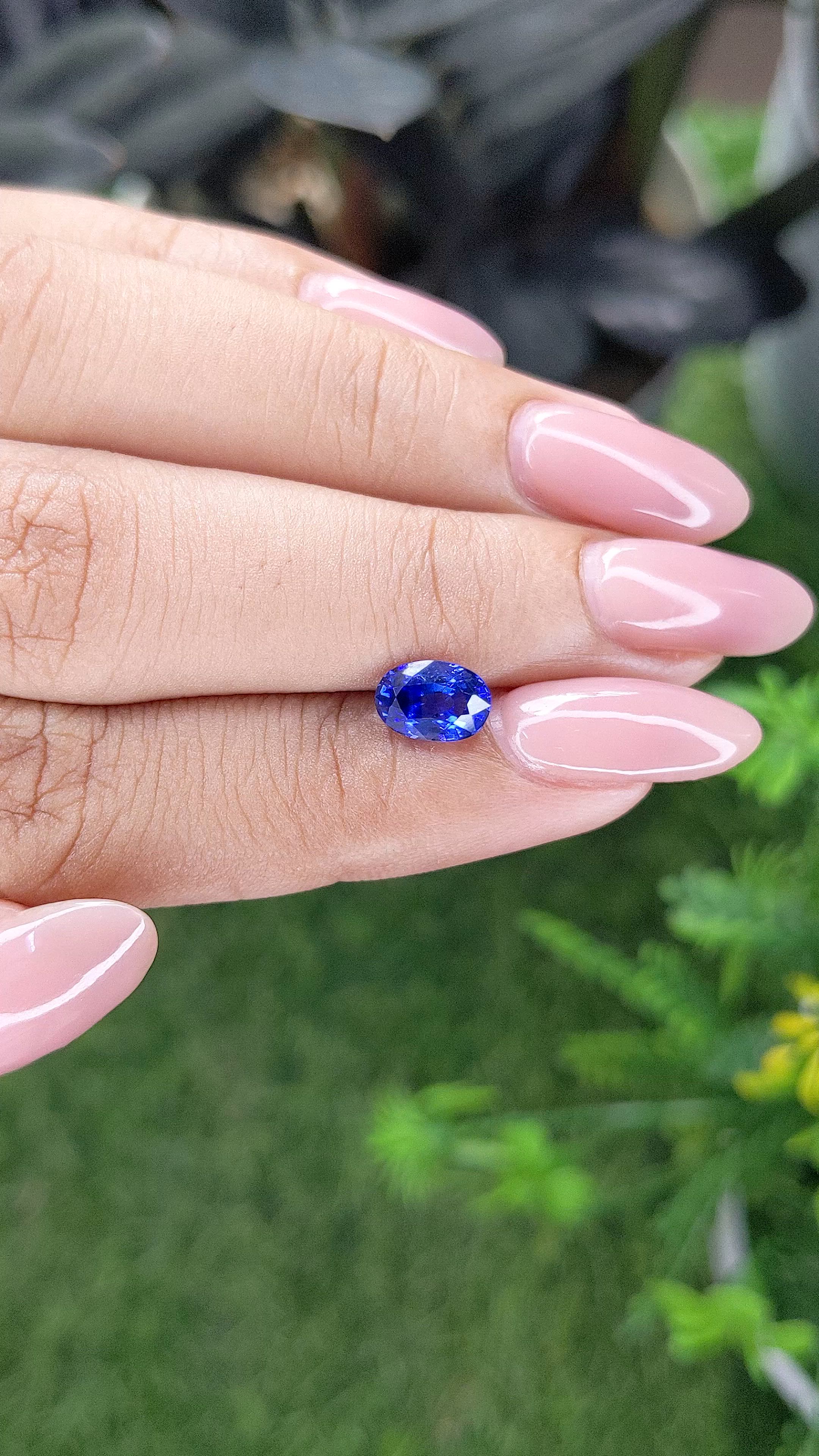 1.29 Ct. Blue Sapphire from Madagascar Size Video