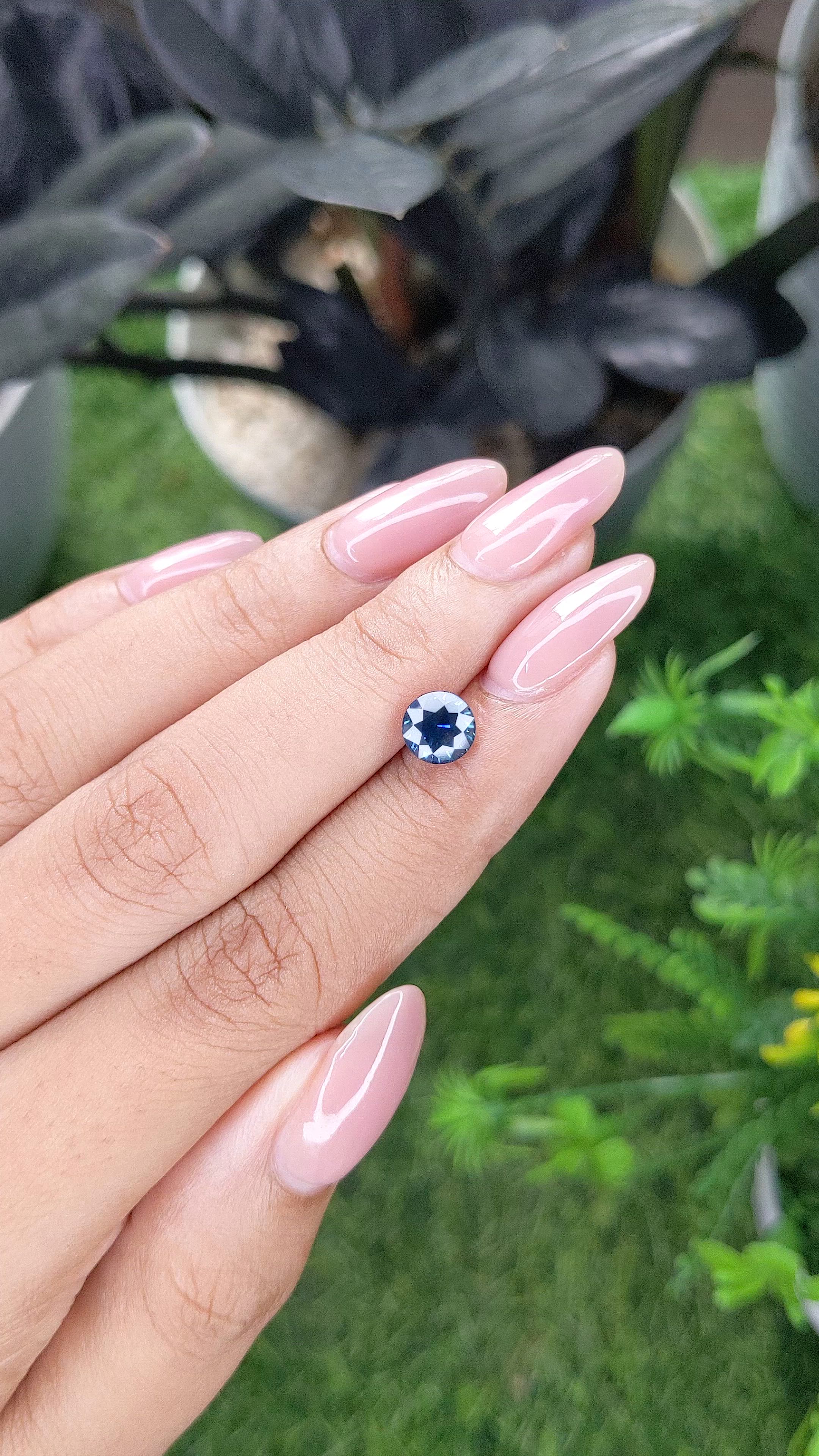1.57 Ct. Greenish Blue Sapphire from Madagascar Size Video