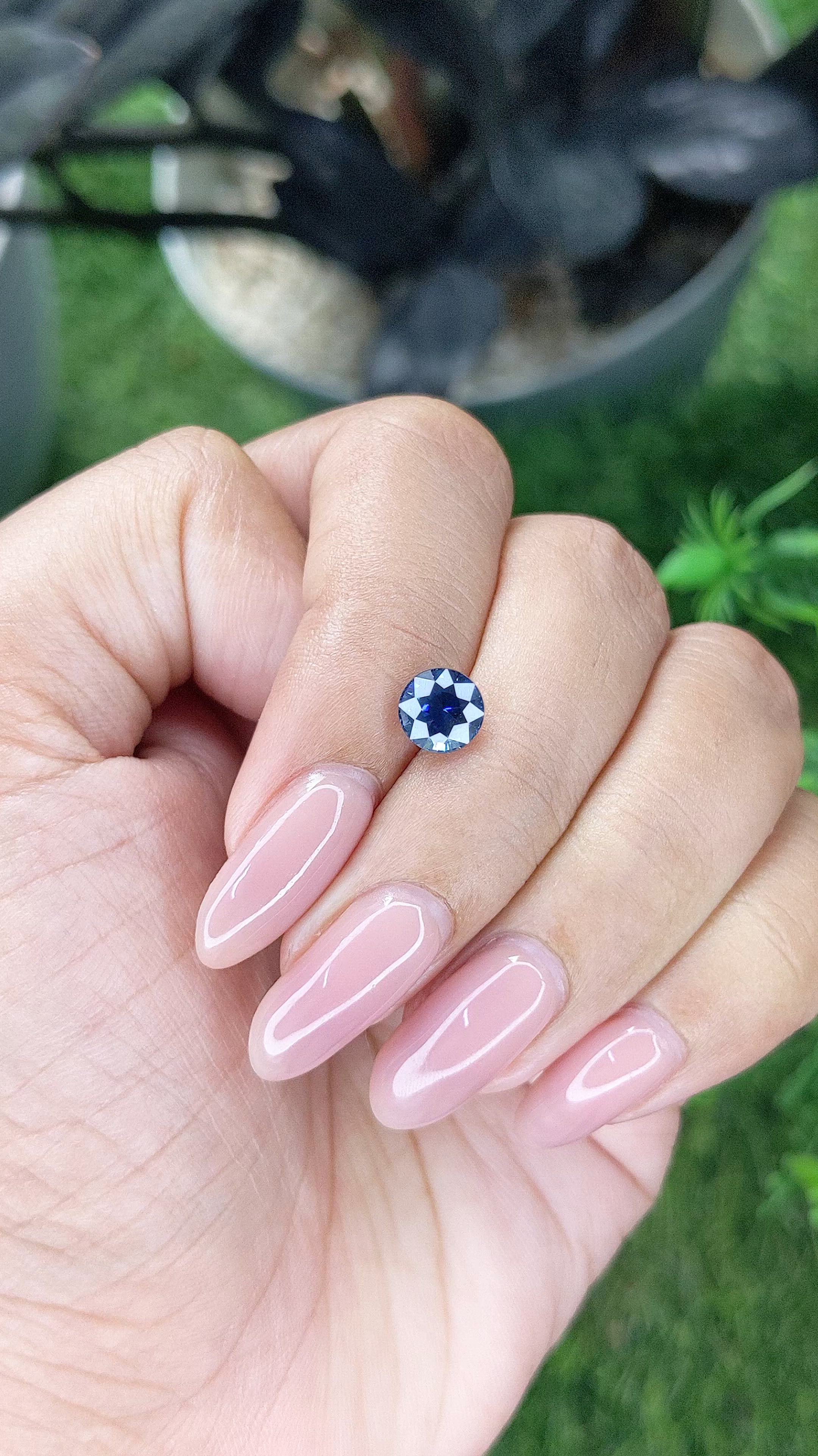 1.57 Ct. Greenish Blue Sapphire from Madagascar Size Video