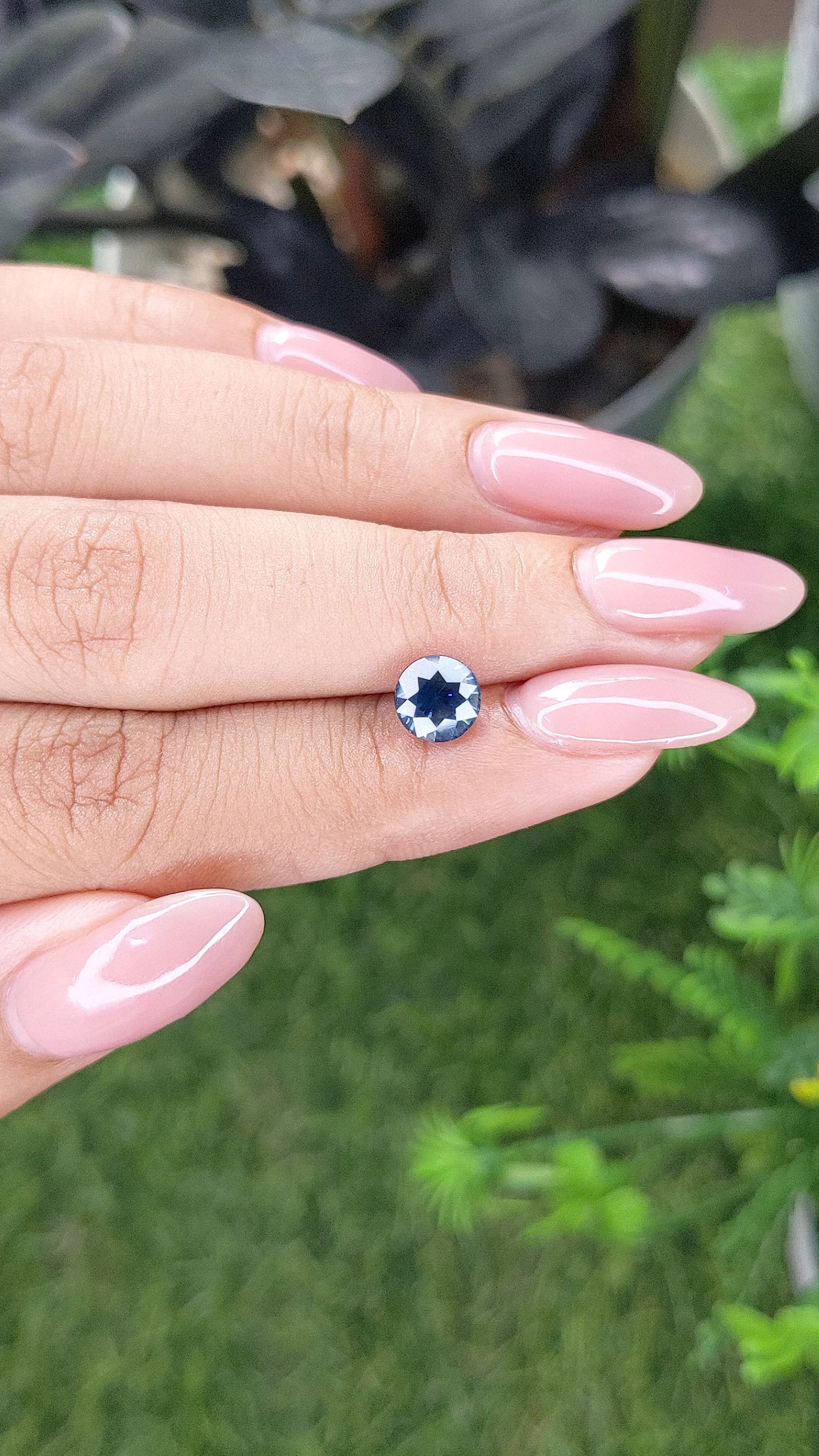 1.57 Ct. Greenish Blue Sapphire from Madagascar Size Video