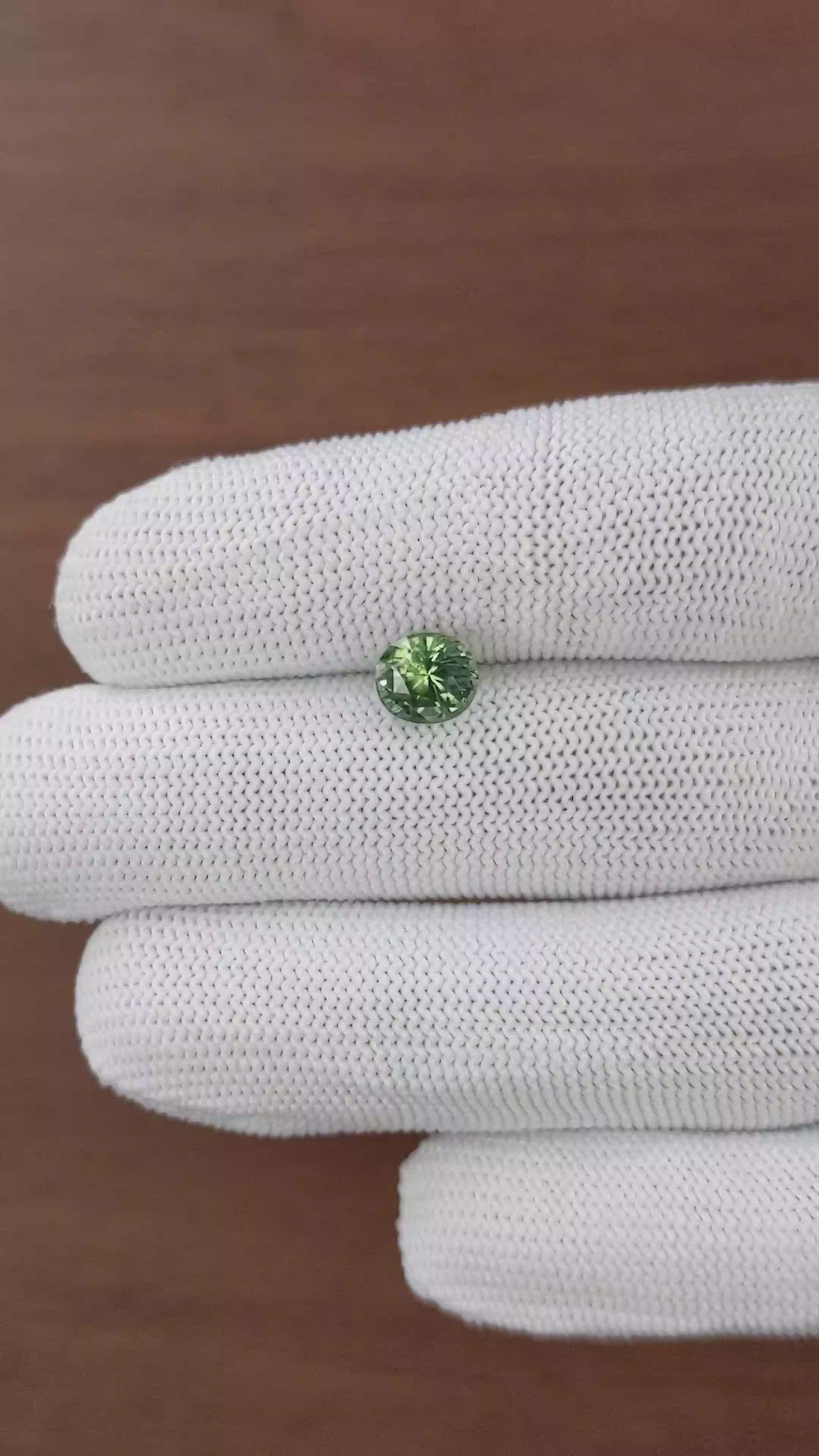 2.07 Ct. Green Sapphire from Madagascar Size Video