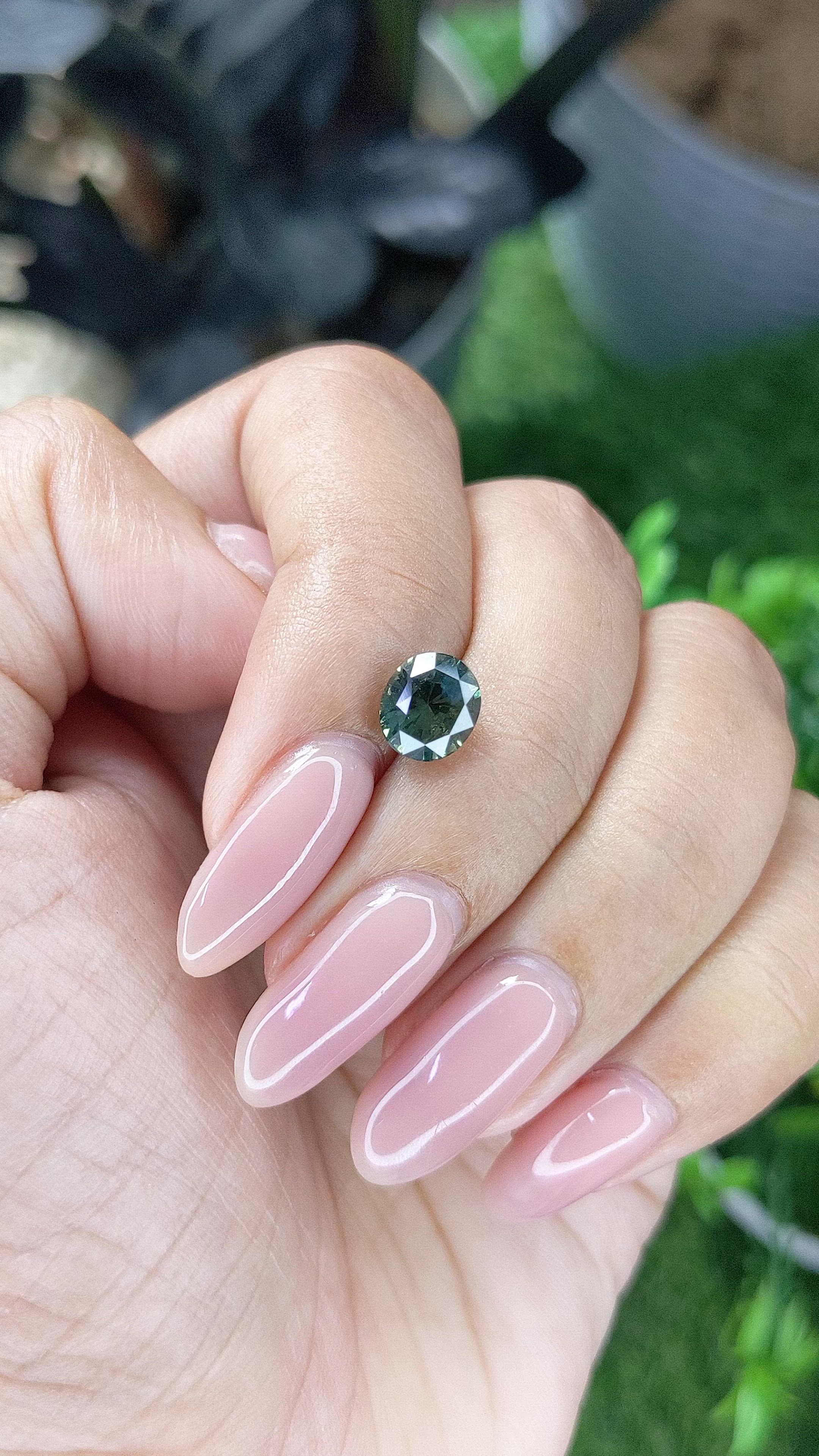 2.07 Ct. Green Sapphire from Madagascar Size Video
