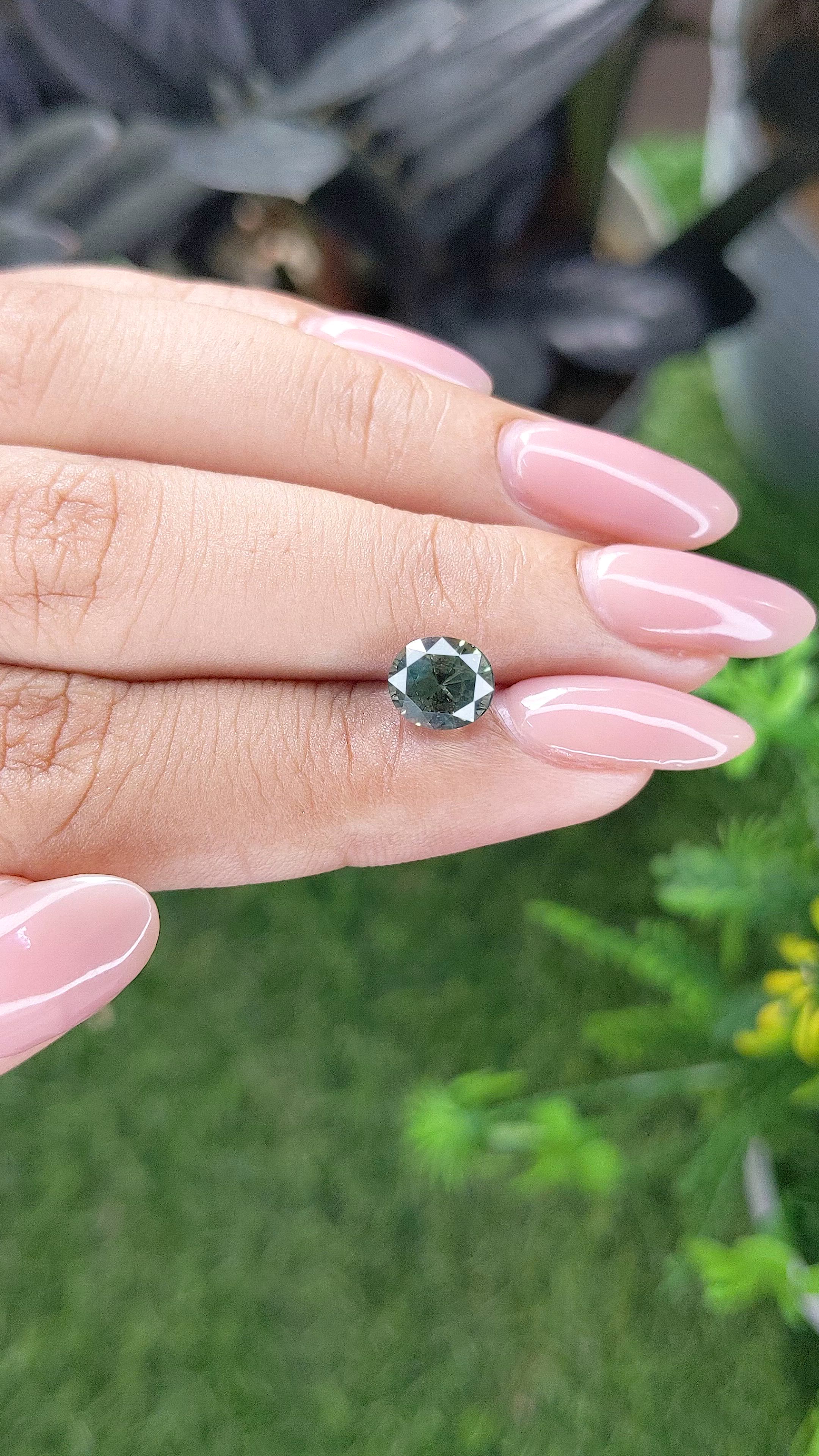 2.07 Ct. Green Sapphire from Madagascar Size Video