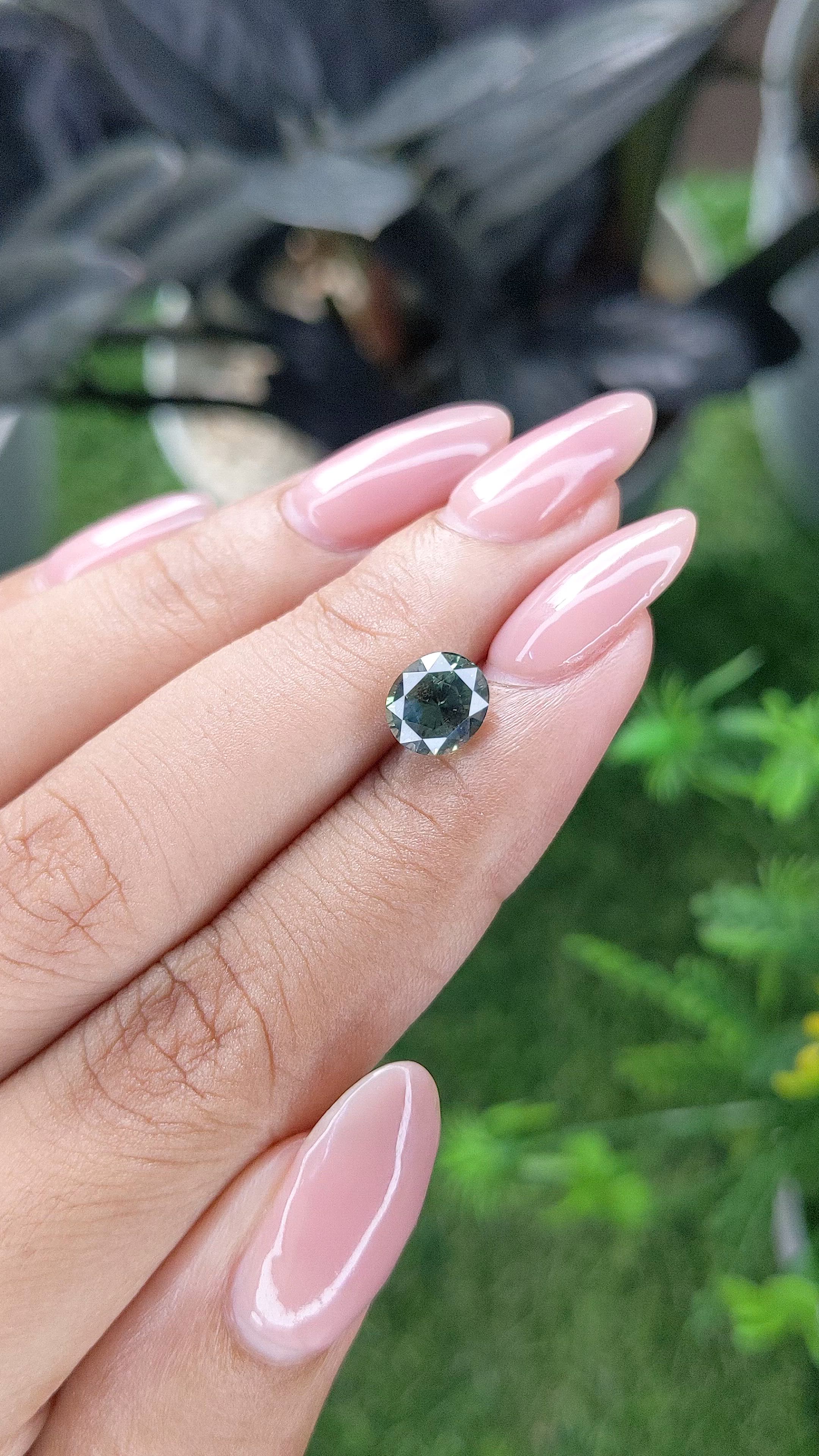 2.07 Ct. Green Sapphire from Madagascar Size Video
