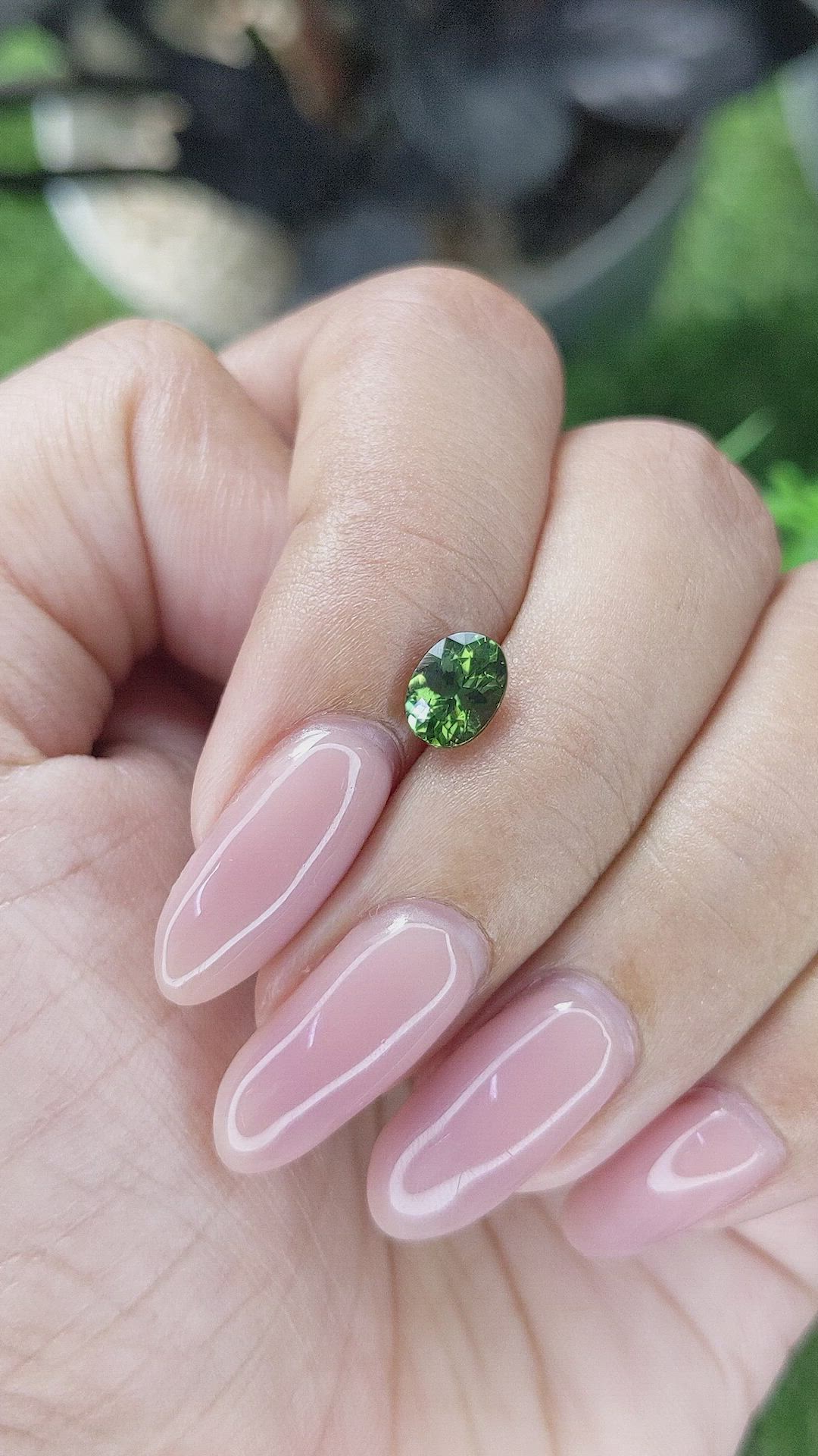 1.08 Ct. Green Sapphire from Madagascar Size Video